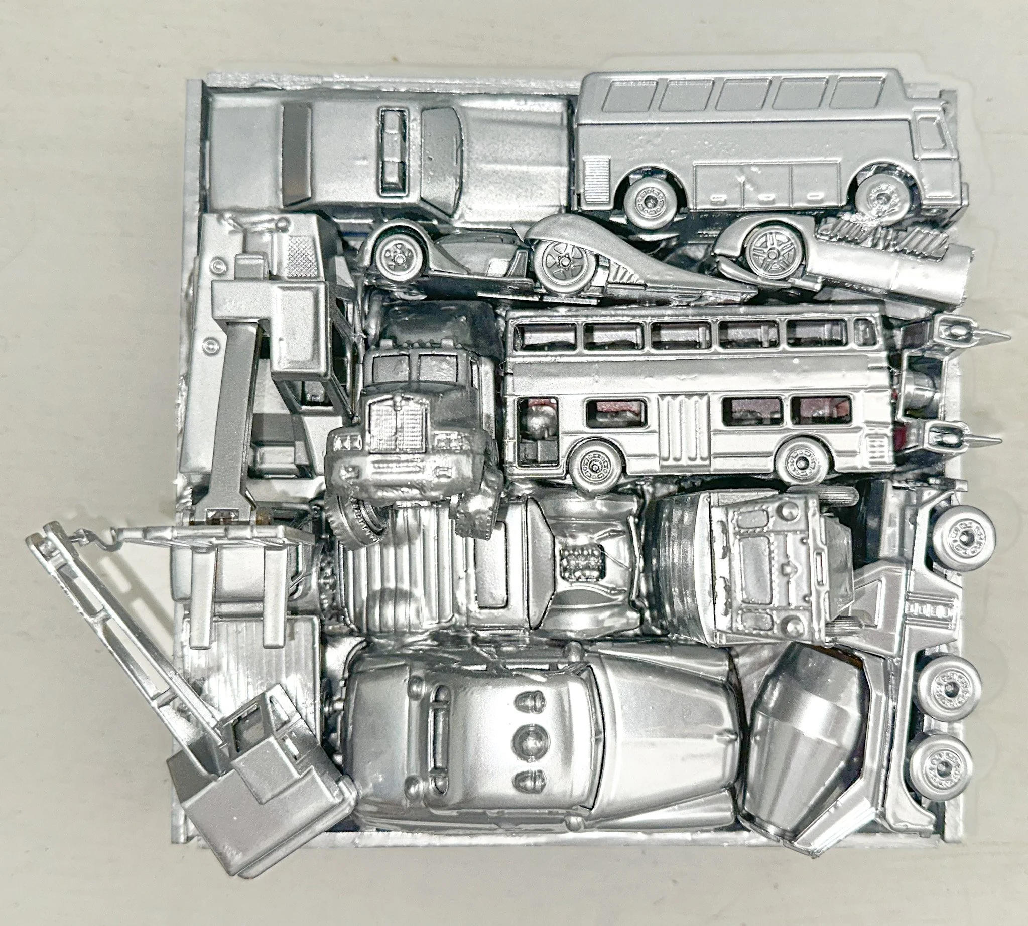 SOLD; "Monochrome in Chrome; Traffic Jam"