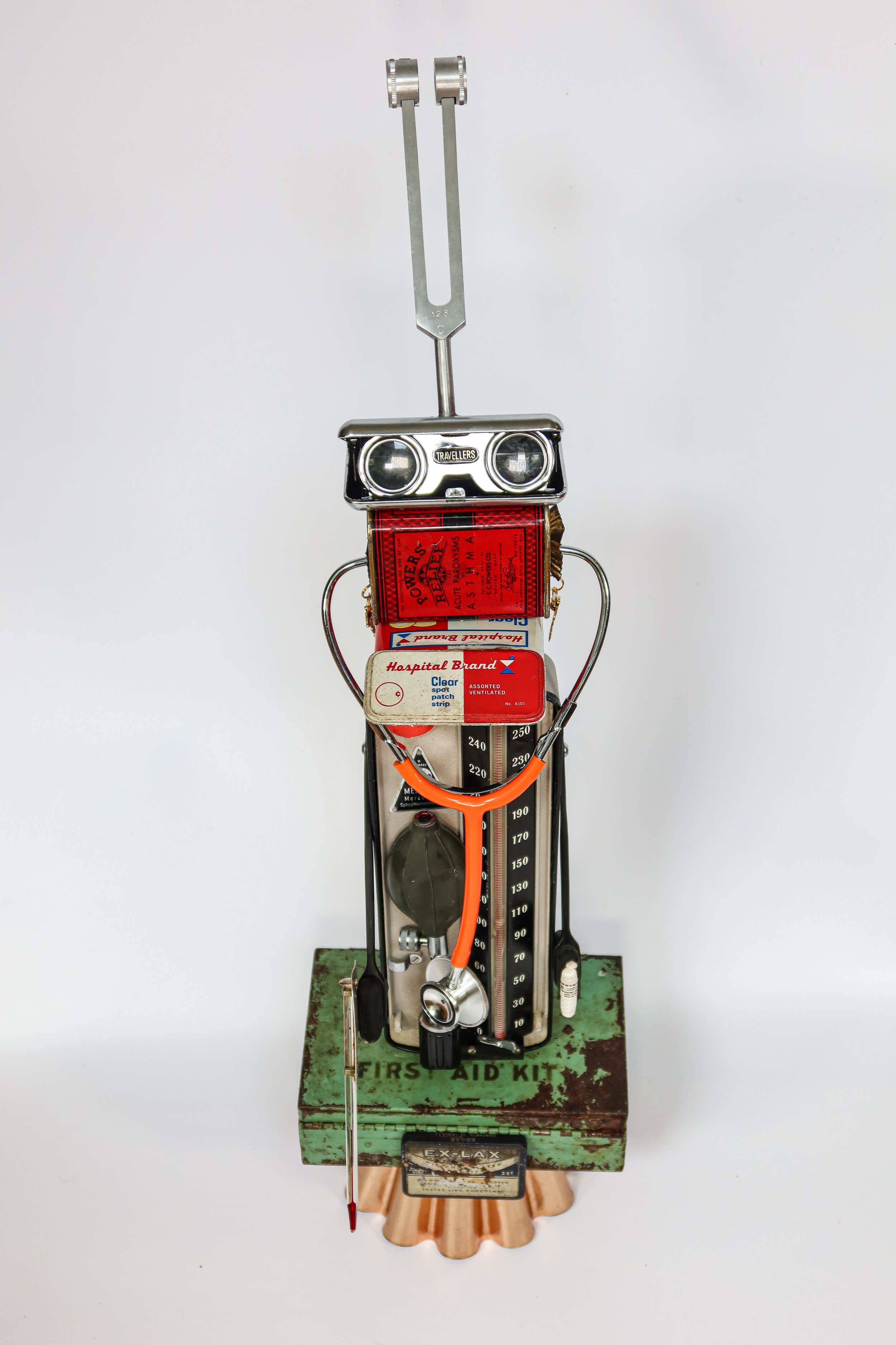 SOLD. "Found Robot #5, Doc."
‘Doc’ is so well known on Martha’s Vineyard that even many of her patients have no idea what her real name is! Doc grew up on Martha’s Vineyard and attended Martha’s Vineyard Regional High School, where she led the Viney