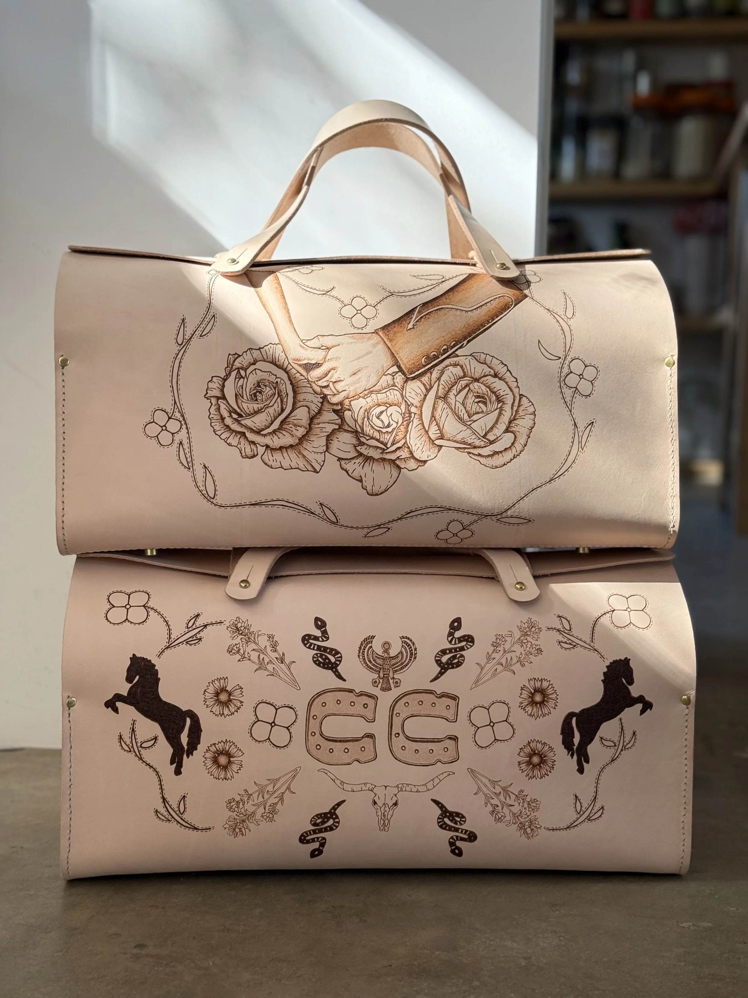 Wedding Gift order for Charley Crockett in collaboration with Noah Marion leather workers