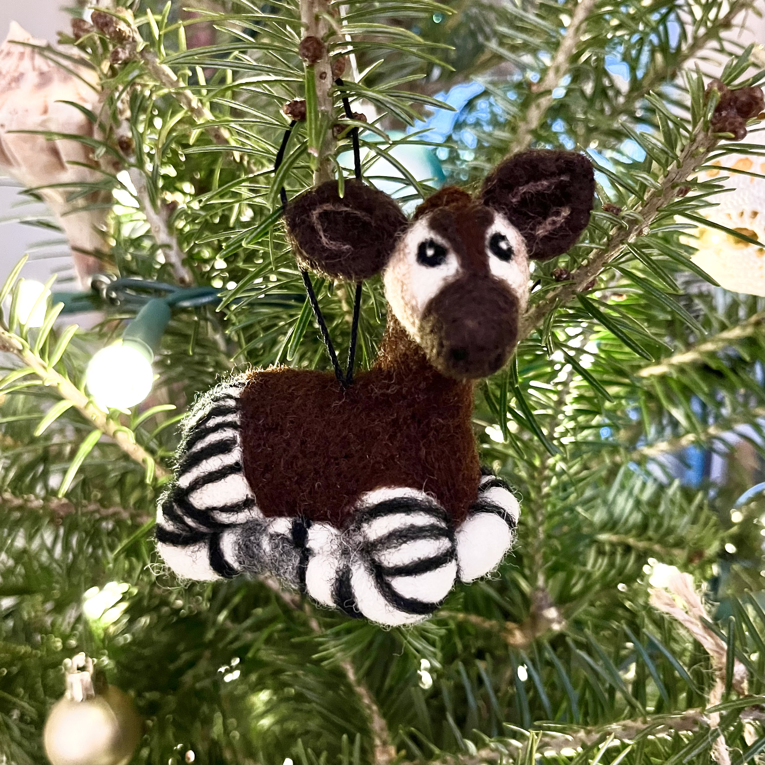 Okapi Felti Christmas Ornament