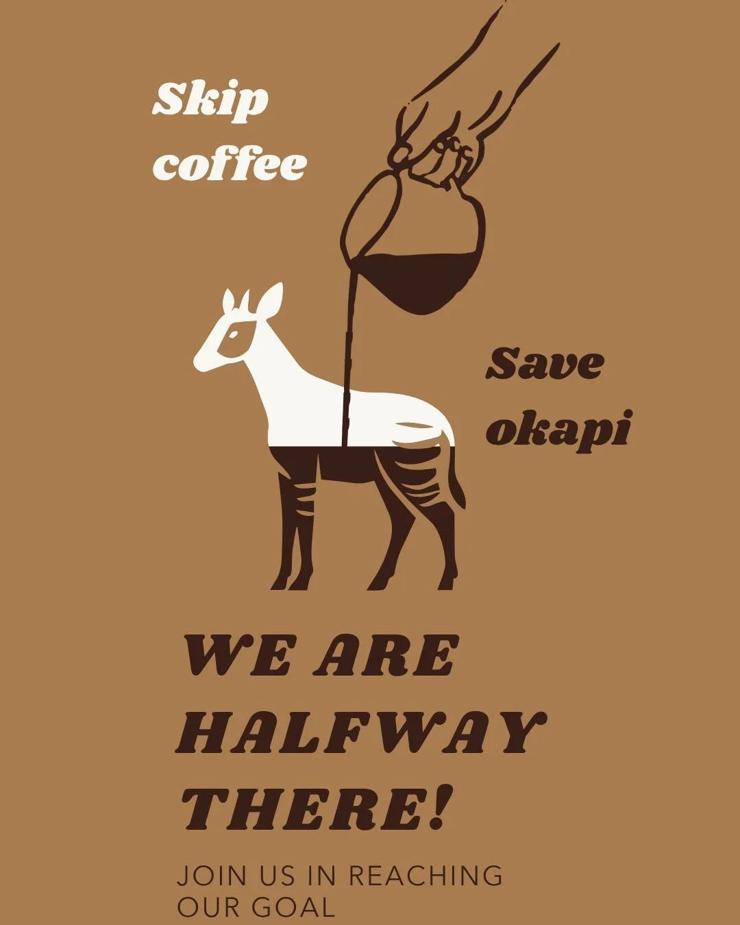 ⏳ Two Fridays left.
That's two more chances to skip your morning coffee and give $5 to protect the okapi and the forests they call home.
The campaign is almost over &mdash; but the work never stops. Will you make these last two Fridays count?