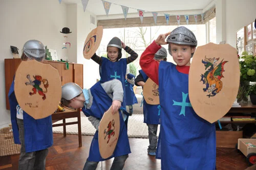 A knights birthday party for Pim's 5th