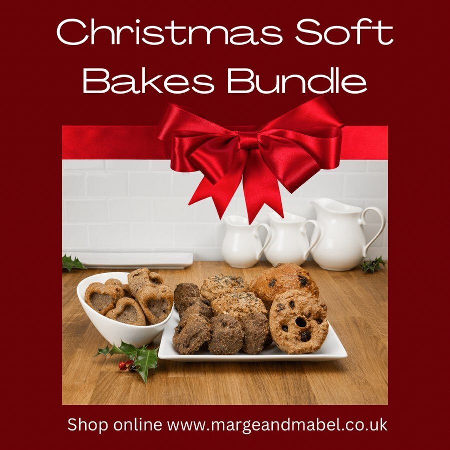 Treat your dog this Christmas to our Soft Bakes Bundle 🎁

Shop online www.margeandmabel.co.uk 

Remember to get your orders in early as the cut off date for Christmas orders is the 14th November. 

#newdog #dogchristmas #dogchristmasgifts #dogchrist