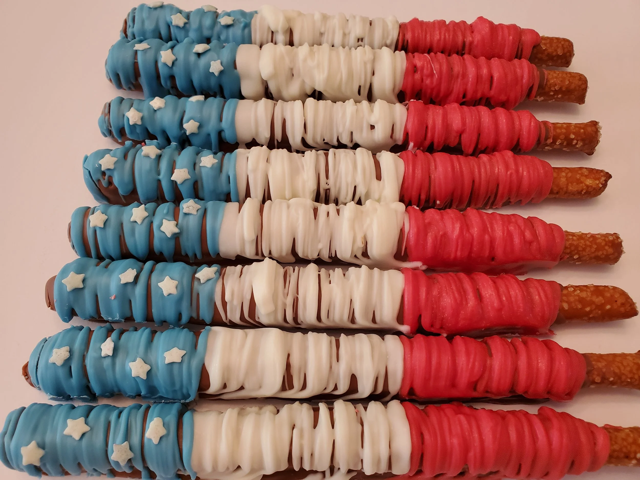 Milk Chocolate Caramel Twisted Pretzel Rods