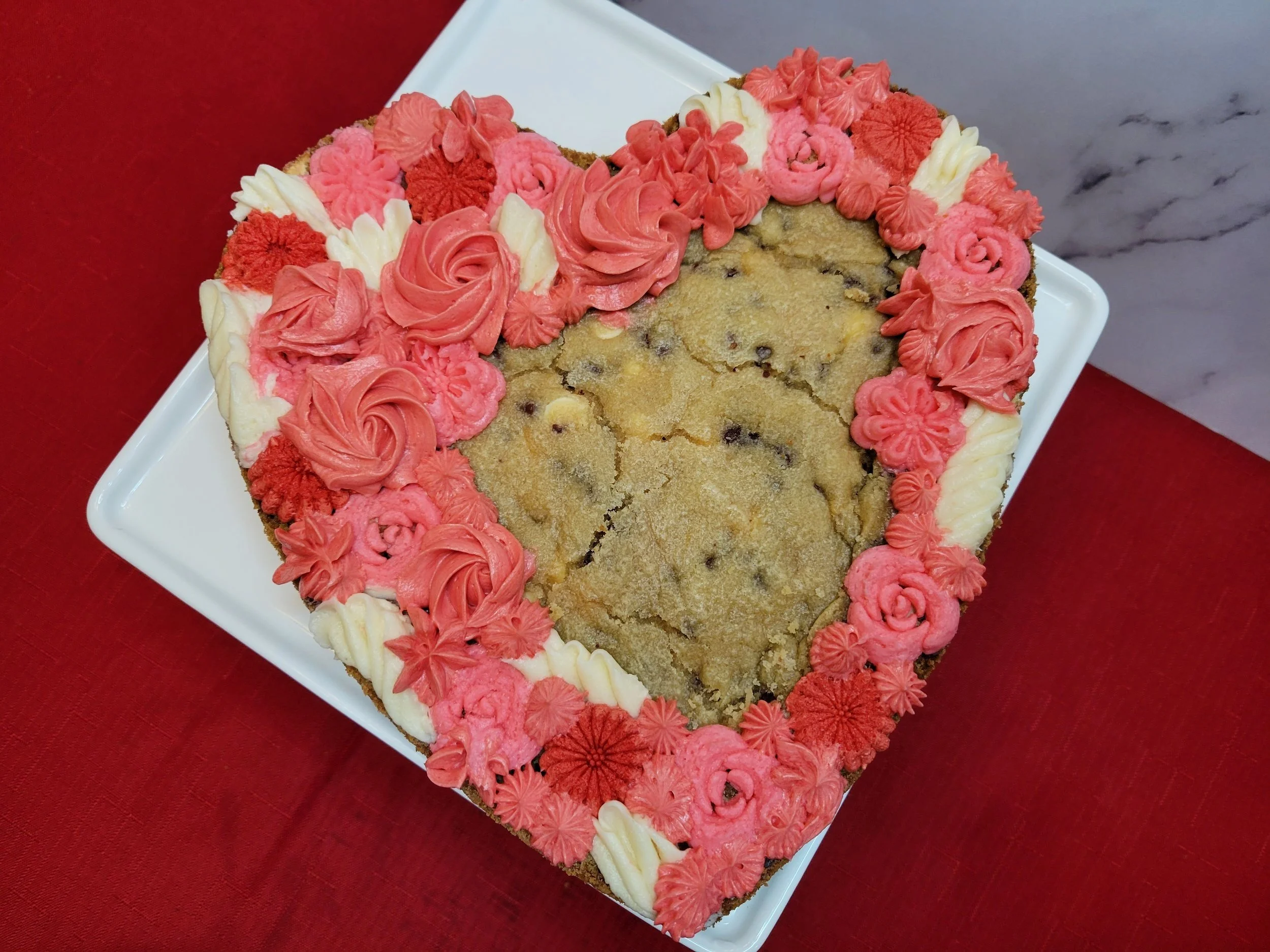 Heart Shaped Cookie Cake