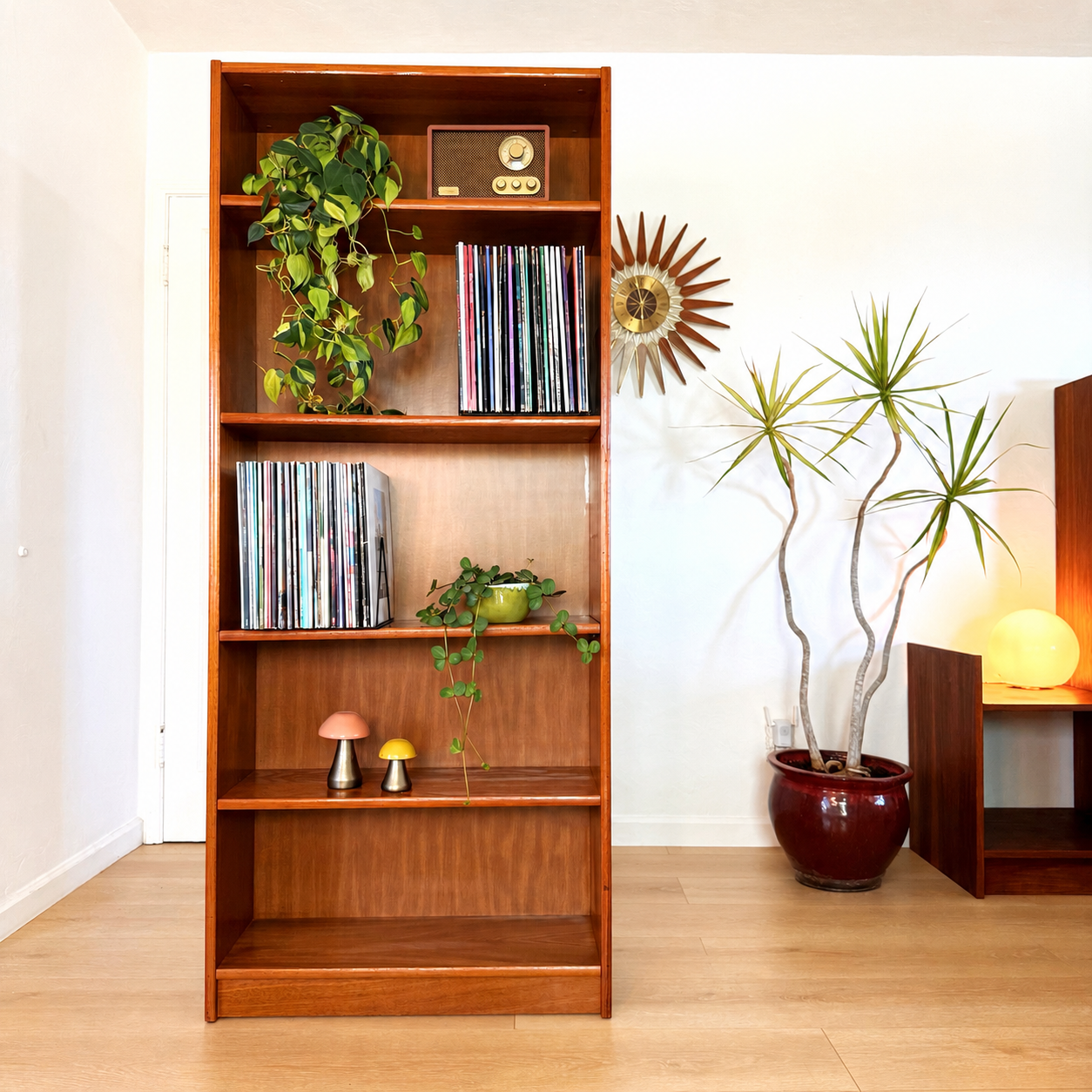 Mid Century Modern Vintage Teak Bookcase