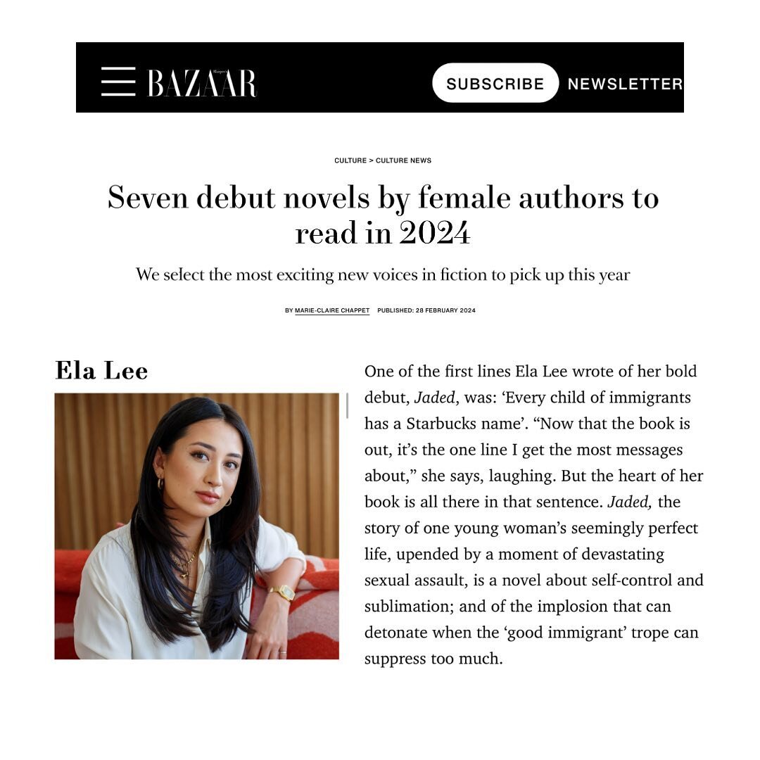 &ldquo;a tightly-wound, claustrophobic unravelling of one woman that is one of the year&rsquo;s most thoughtful reads.&rdquo; 

adored this interview with @mcchappet for @bazaaruk. thank you for including me amongst these formidable women ✨&hearts;️