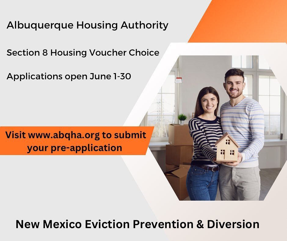 Section 8 Housing Voucher Choice. Applications open June 1-30. www.abqha.org #housingassistance #housing #section8 #NMEPD