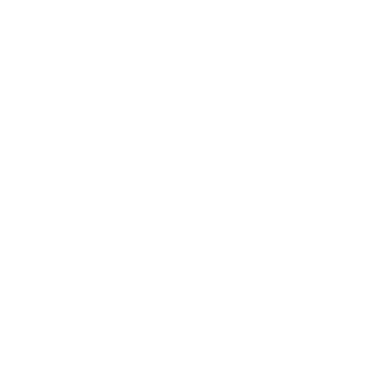 Line drawing of a bull skull with long, curved horns on a black background.