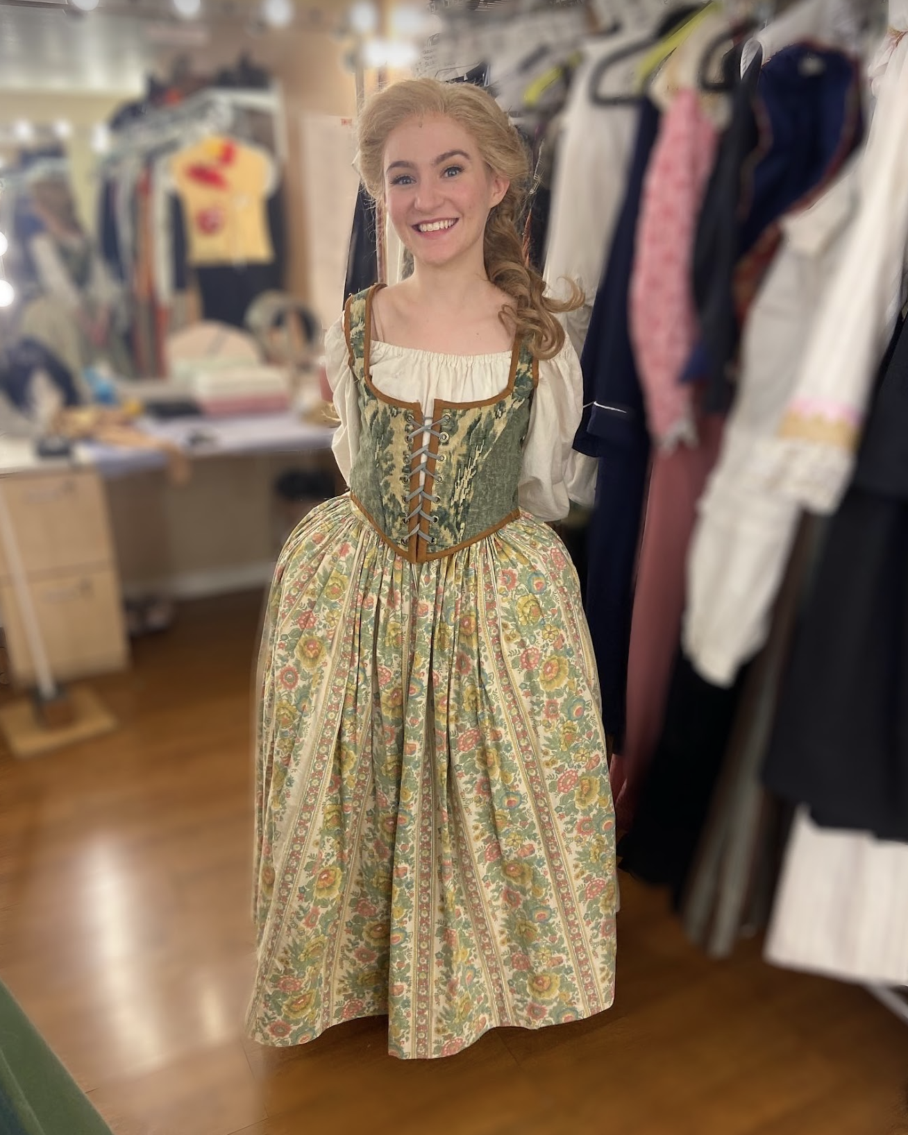 Going on for the first time (in my "cabbage dress")