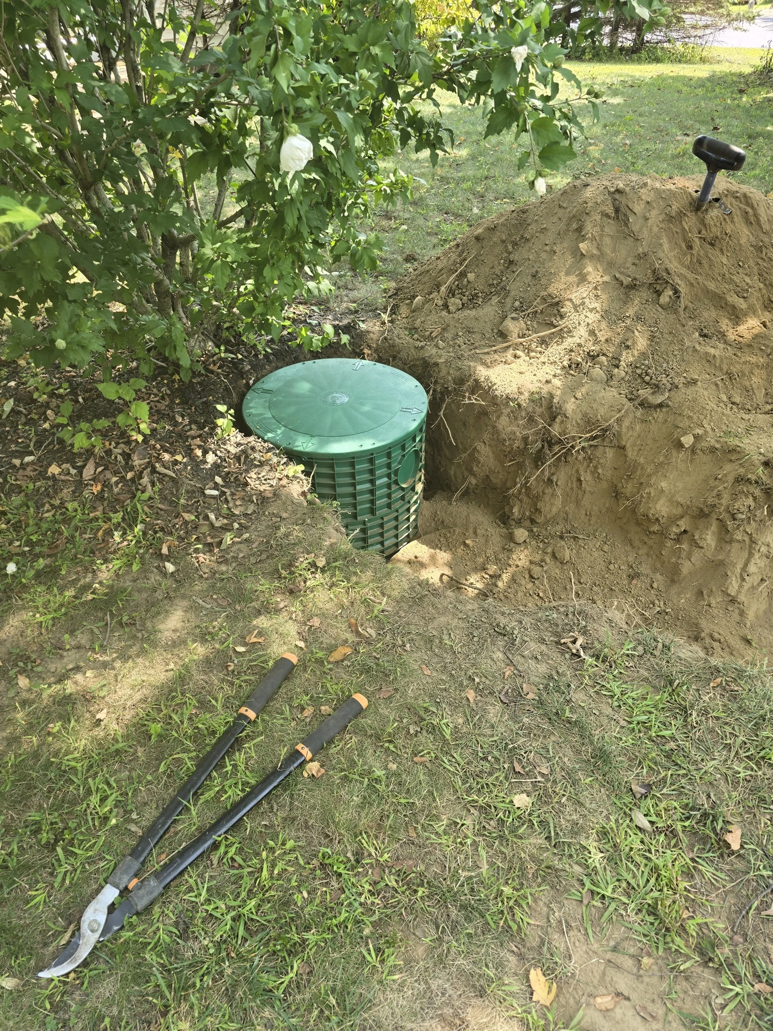New green riser for septic tank