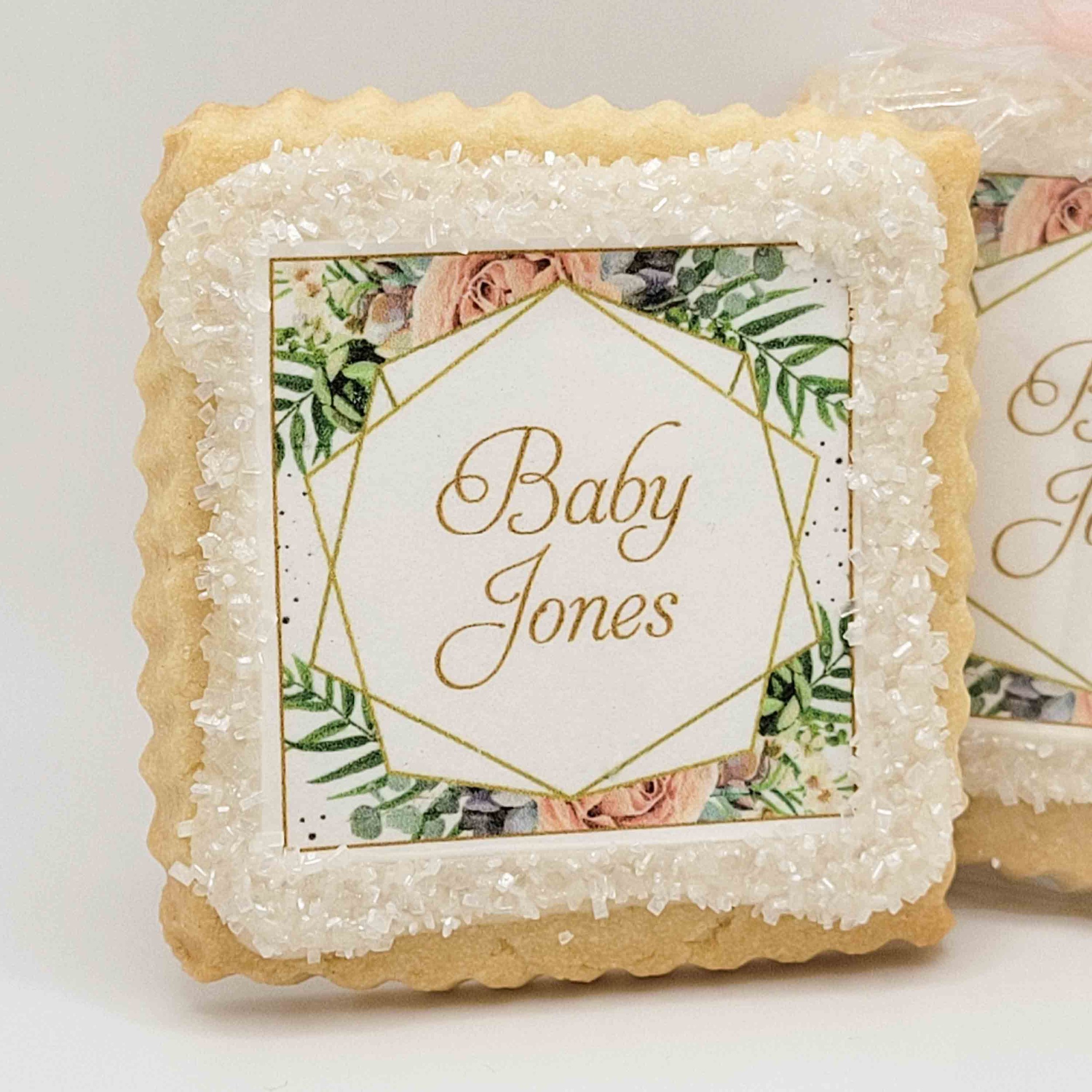 Polygonal Floral+custom baby shower cookie.jpg