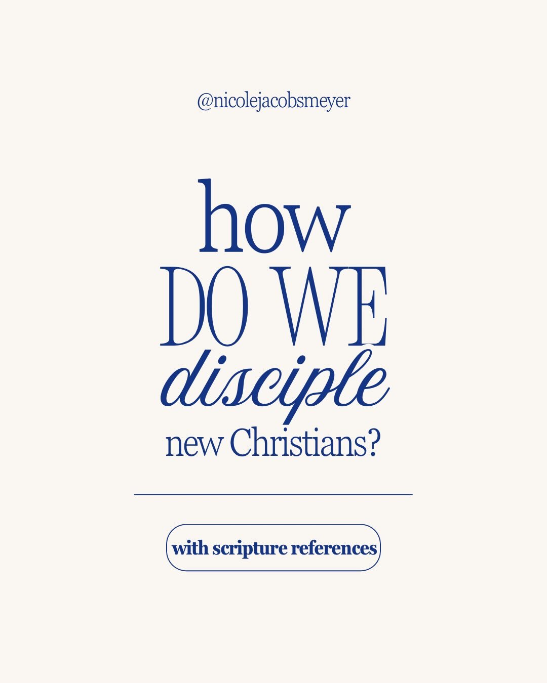 If we want strong Christians, we have to disciple intentionally.

Christianity is not a vibe.
It&rsquo;s a surrendered life.

1. Faith grows in proximity.

2. If they don&rsquo;t know how to interpret Scripture, someone else will do it for them.

3. 
