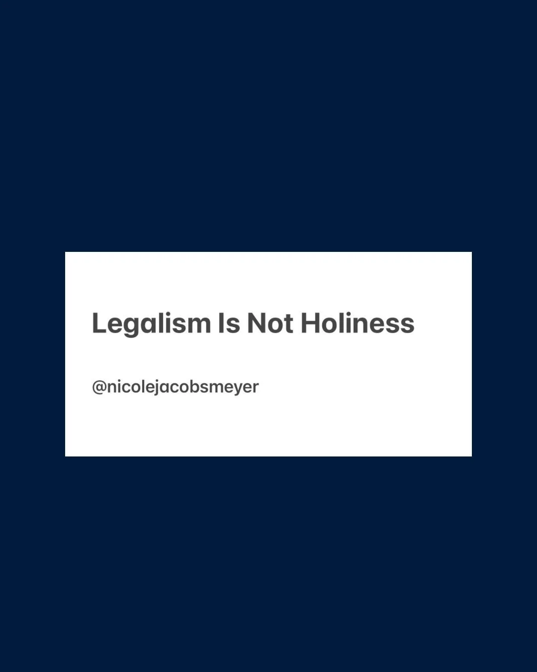 I grew up around legalism. Between my own trauma and pain and then instilled legalism at a young age, my brain has had to undergo some intense rewiring.

To this day I struggle with never feeling enough. Never enough for God. Never enough for my fami