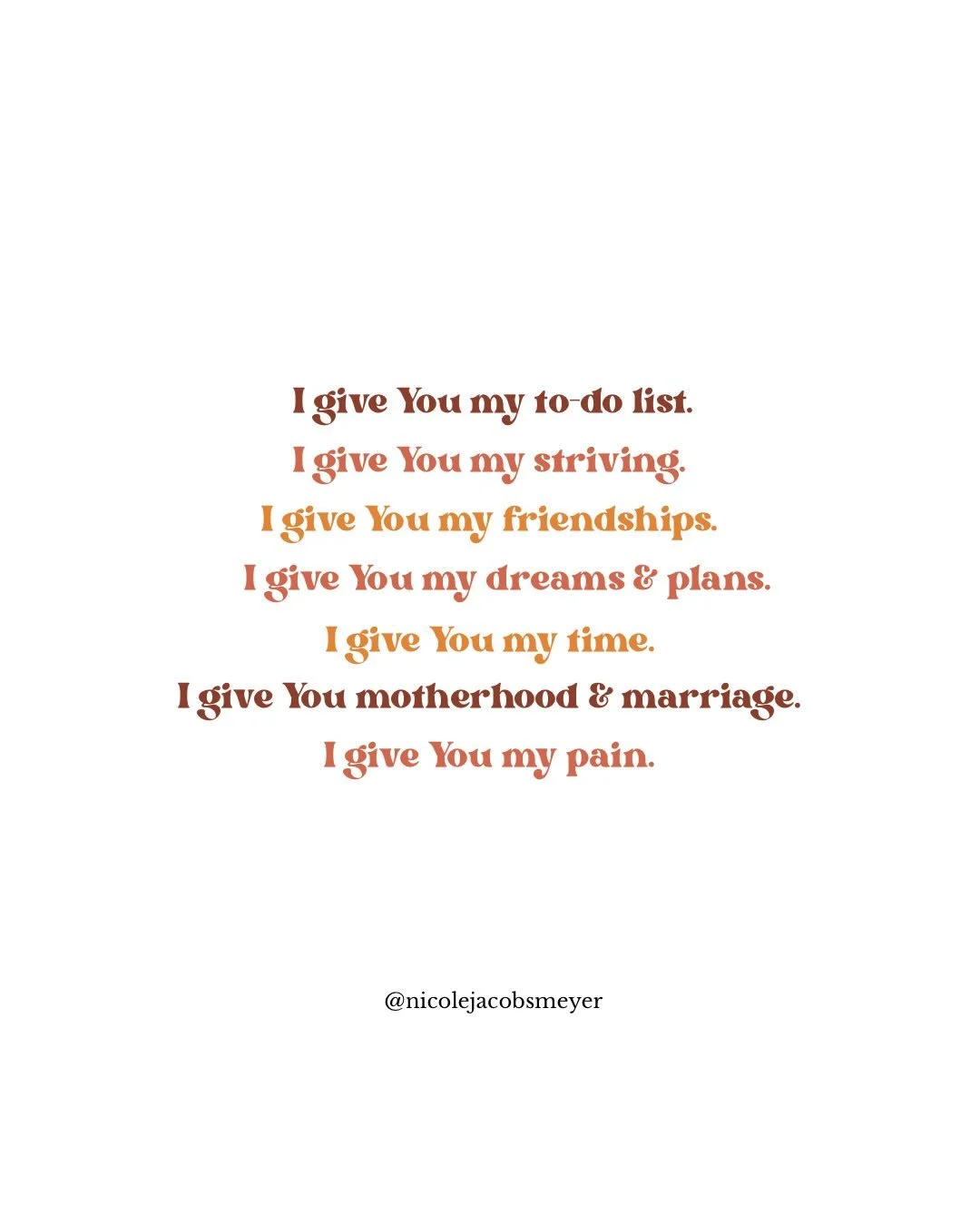 Let&rsquo;s start our day by giving the Lord our everything and watch what He does in your life because of your surrender ❤️ What can you give the Lord today? 
.
.
.
&ldquo;Commit your way to the Lord; trust in him, and he will act.&rdquo;
‭‭Psalm‬ ‭
