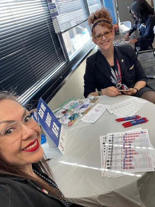 SkyWest Flight Attendants sharing AFA authorization cards