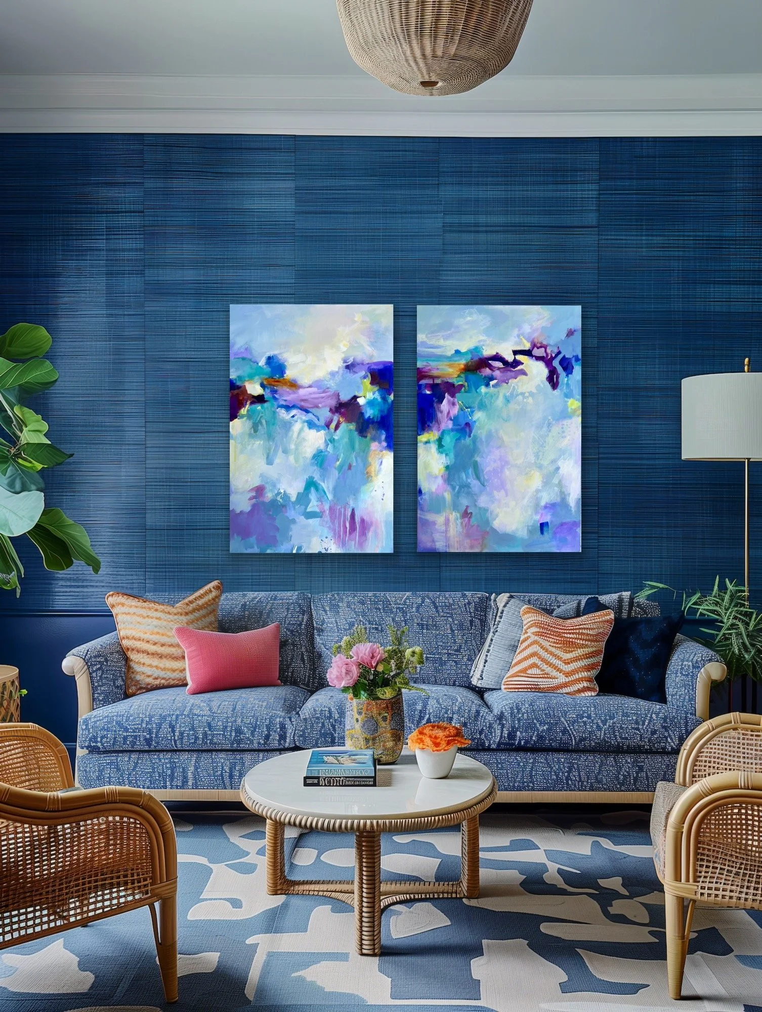 transitional original landscape paintings for home or office