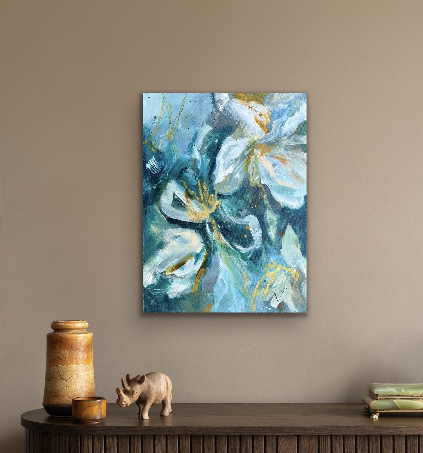 small floral abstract wall art