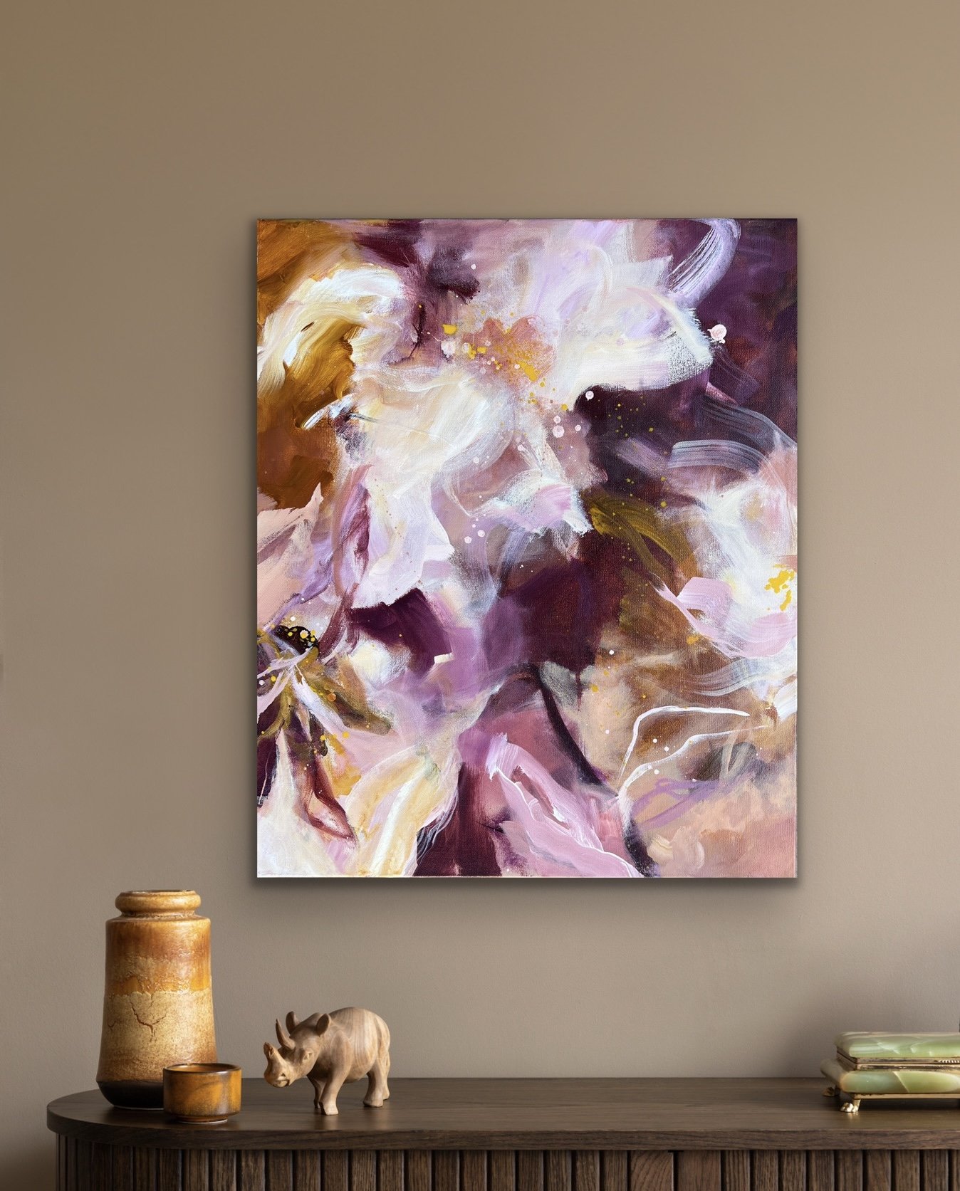 white blooms artwork by Karla Preciado
