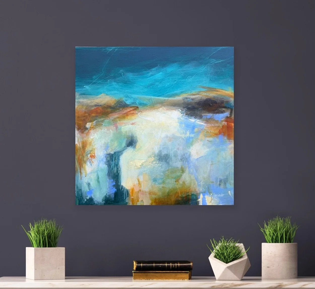 Moody vives, hopeful heart.
&ldquo;Inner Glow&rdquo; 20x20 IN
Just uploaded to my shop 

#contemporaryartcollector #moodyart #artwithsoul 

Contemporary landscape art &bull; art for interiors &bull; art collectors