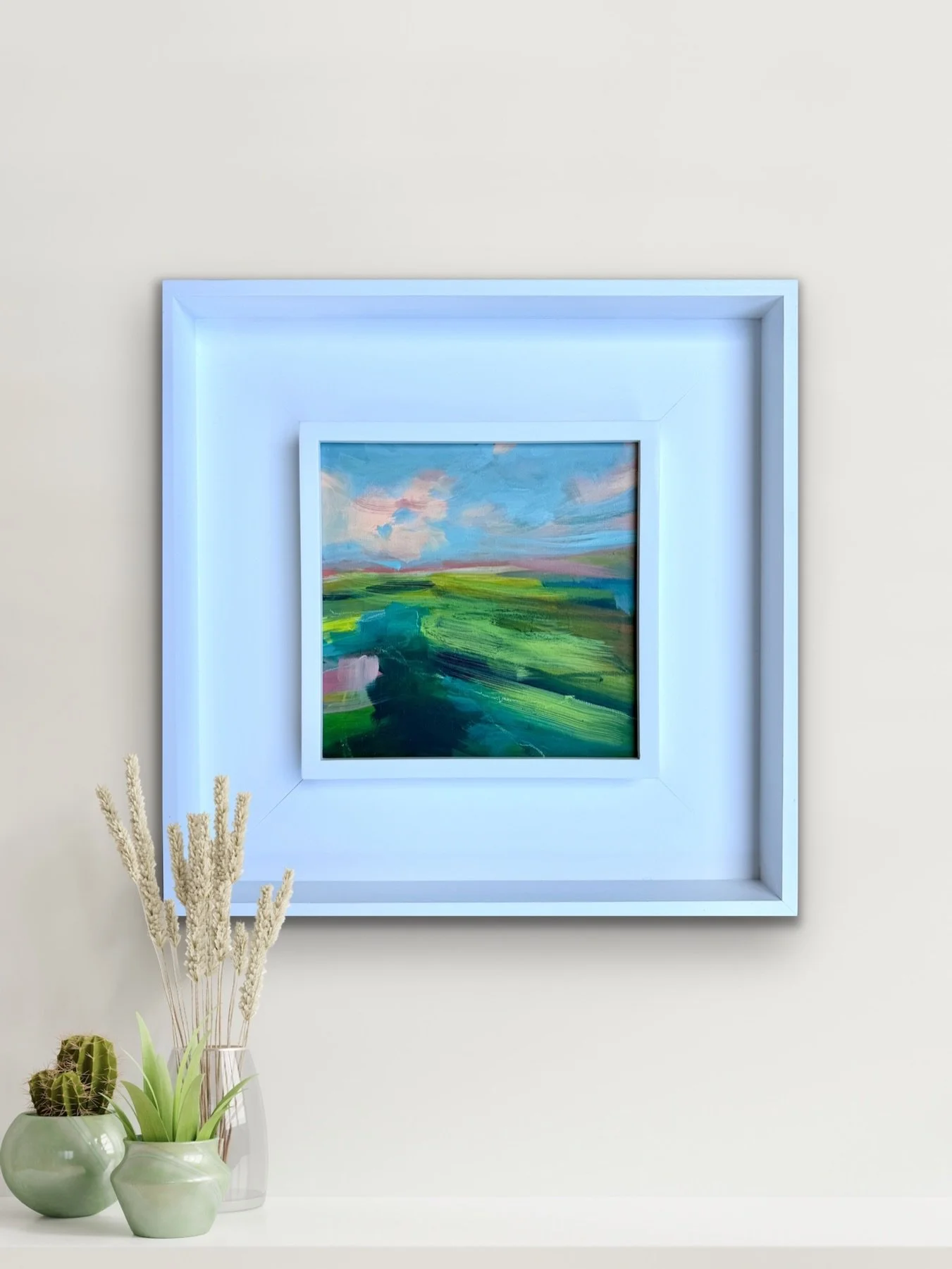 Meet Cotton Candy Landscapes: small but striking, beautifully framed, and full of color. These sweet little gems are made to delight any art lover. 
One has already been claimed ➡️
Do you have a favorite ? 

#artcollecting #smallart #giftart #colorfu