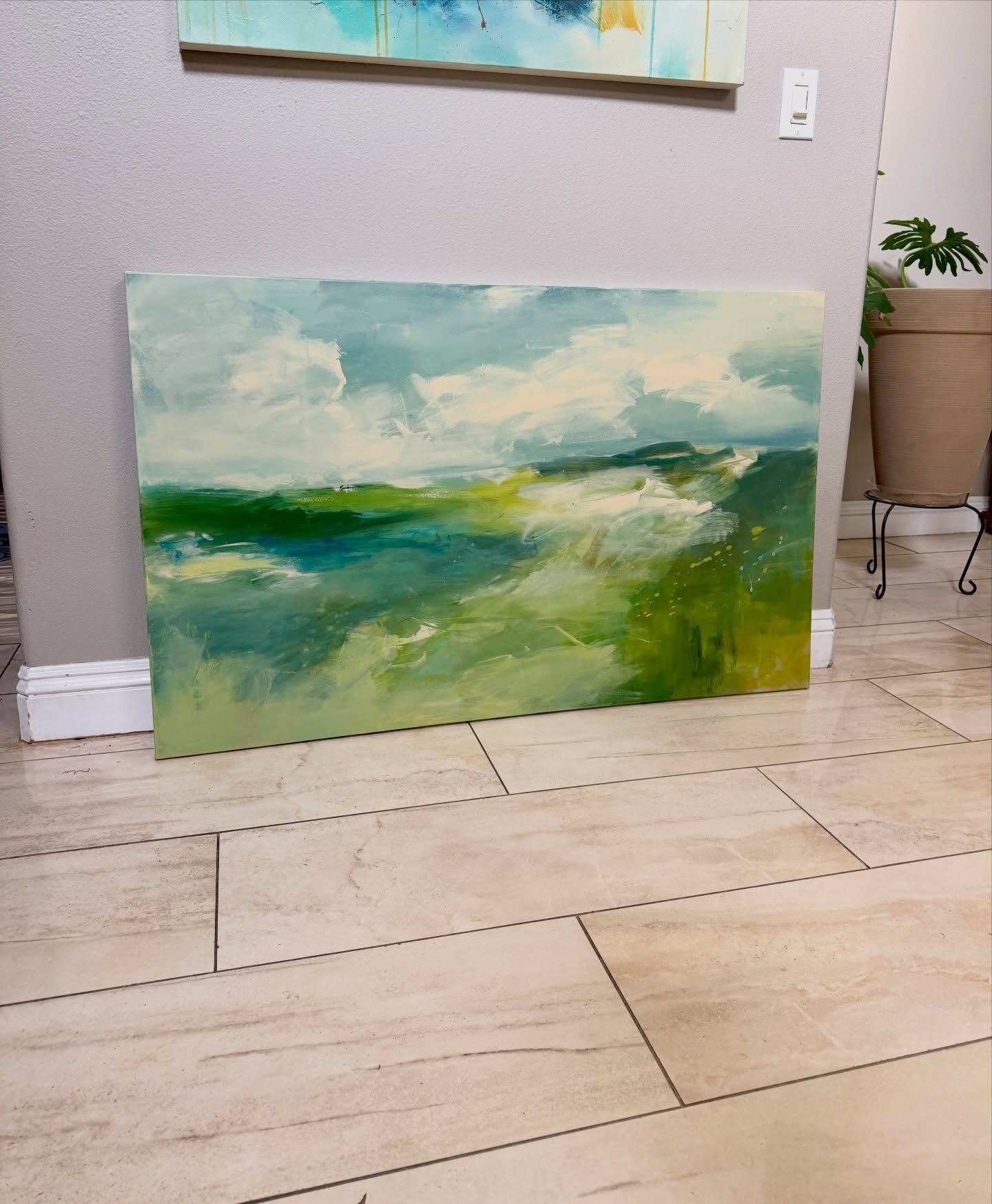 Lately, I've been noticing green themes emerging in my art, almost like my inner self is seeking refuge in nature's calmness during turbulent times. The artworks are unfolding beautifully, and I'm excited about where they're headed, I can&rsquo;t wai