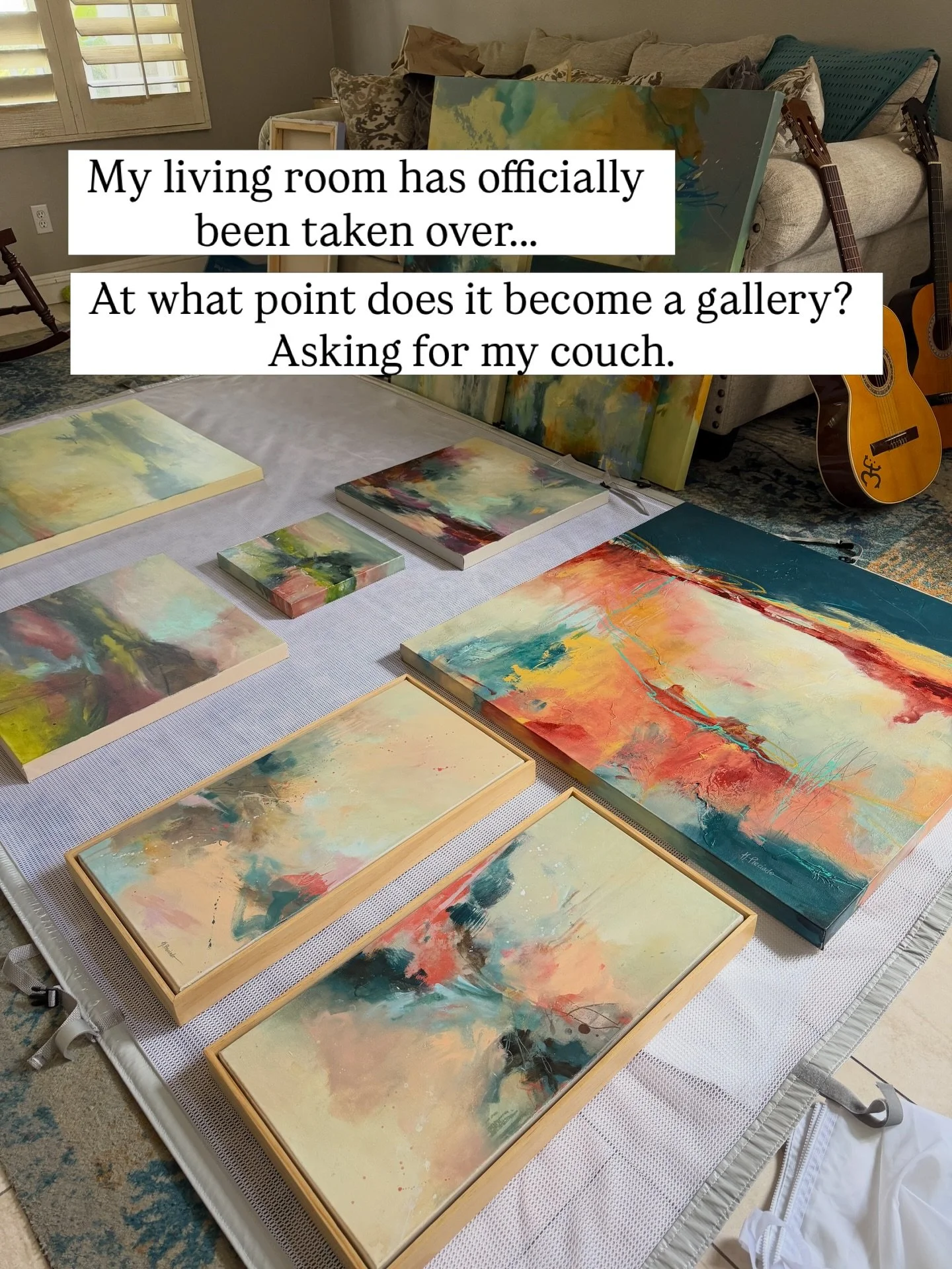 The pleasures of being an artist.

#workingartist #artviewer #socalart #livewithart #artforyourhome 
Contemporary art collectors &bull; art for living spaces &bull; artist journey &bull; art for interiors &bull; San Diego artist