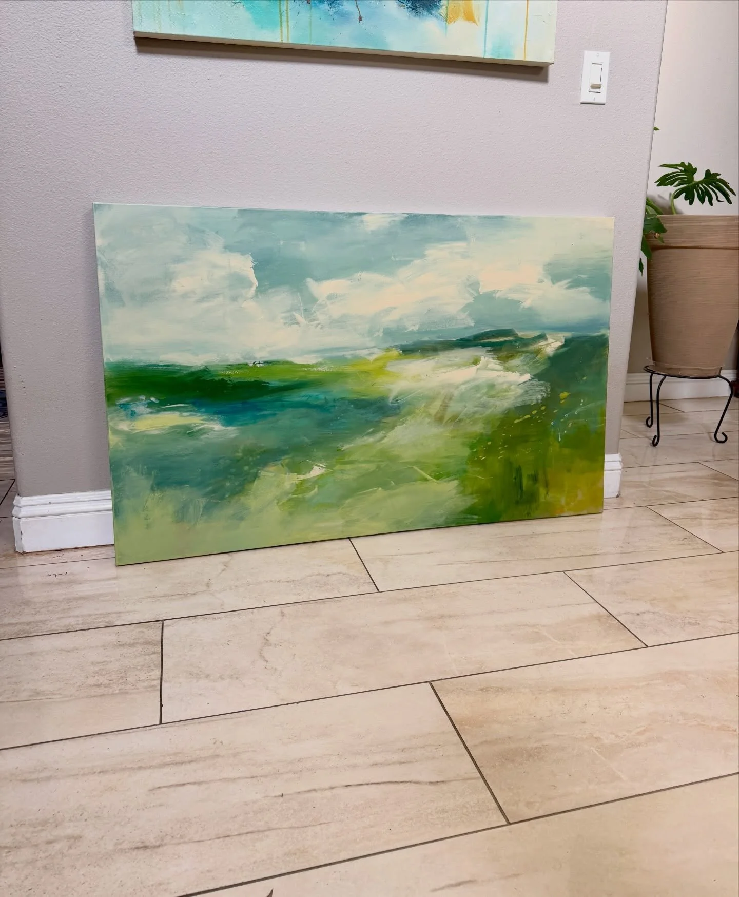 Lately, I've been noticing green themes emerging in my art, almost like my inner self is seeking refuge in nature's calmness during turbulent times. The artworks are unfolding beautifully, and I'm excited about where they're headed, I can&rsquo;t wai