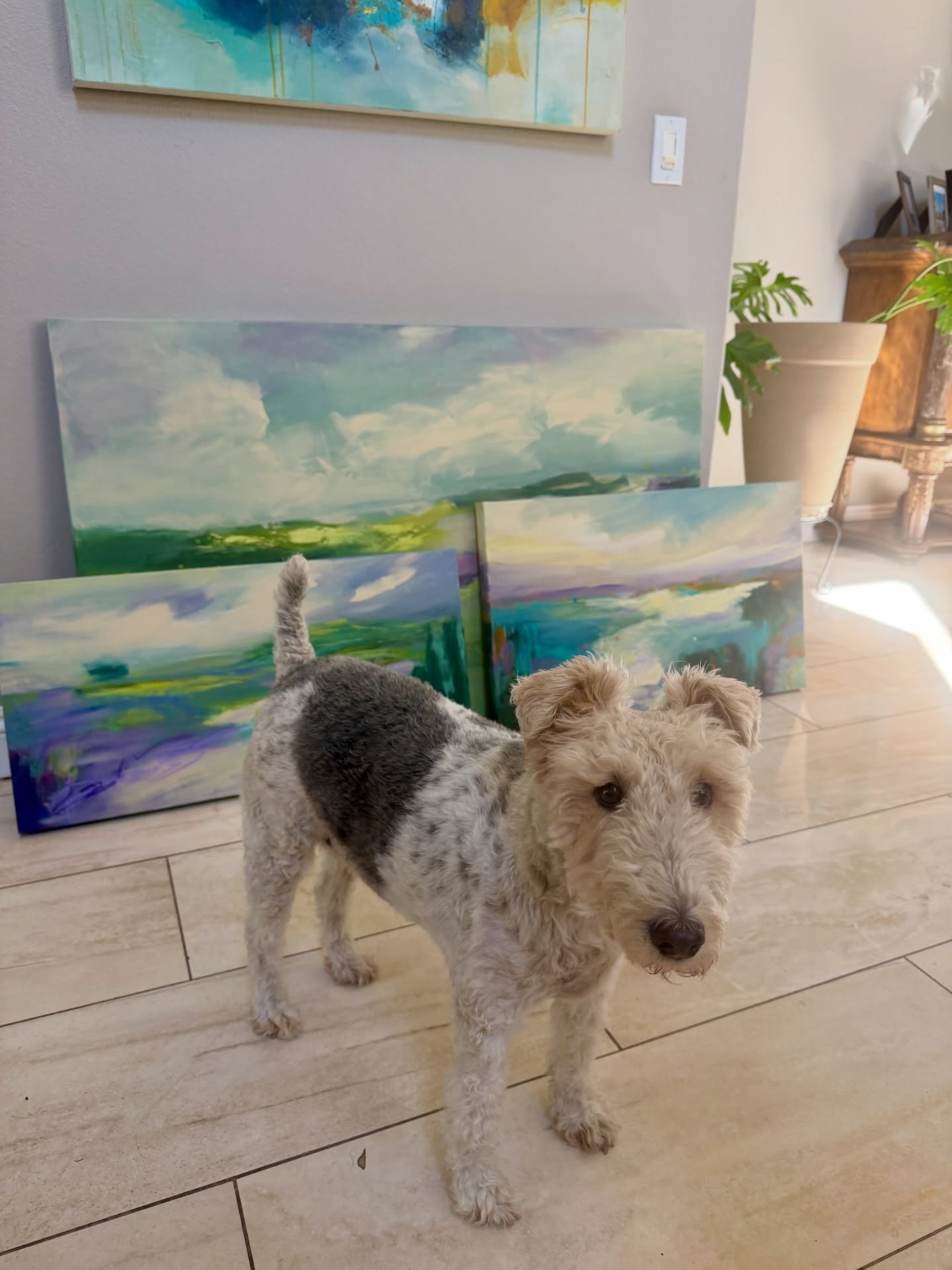 Continuing my fascination with a green color palette 🌿 Lately, nature keeps calling&mdash;and I keep listening. Green feels like breath, renewal, and a quiet refuge from a fast-moving world. These abstract landscapes are my way of slowing down and l