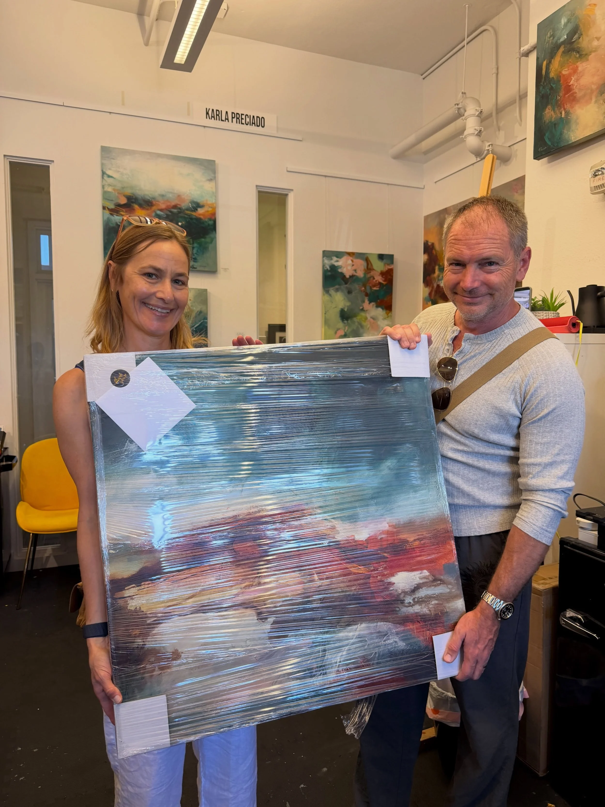&ldquo;Red Rock Trails&rdquo; just found its forever home with the sweetest couple over the weekend. 

It&rsquo;s funny how things work sometimes. This painting had been tucked away in my studio, and honestly, I wasn&rsquo;t even planning to bring it