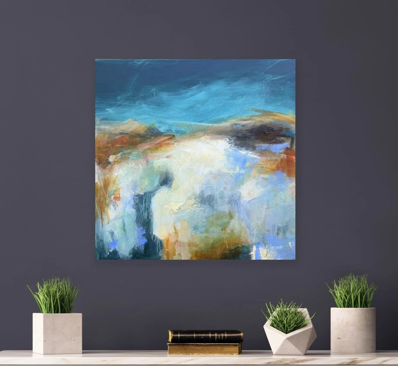 abstract landscape for interiors and office spaces