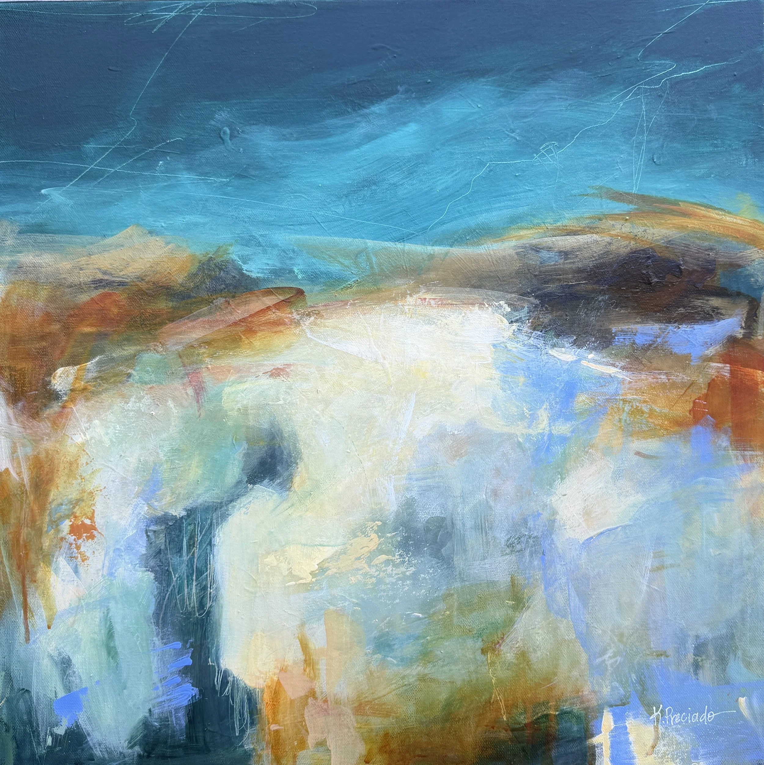 contemporary abstract landscape painting by Karla Preciado