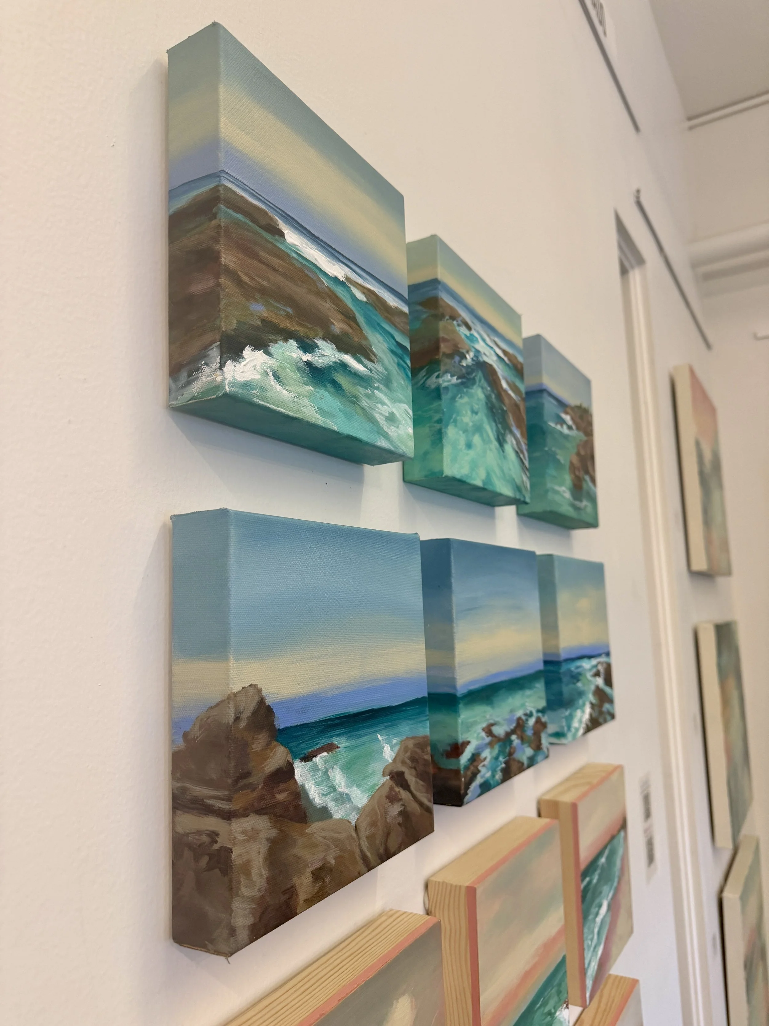 Seascape art gallery wall