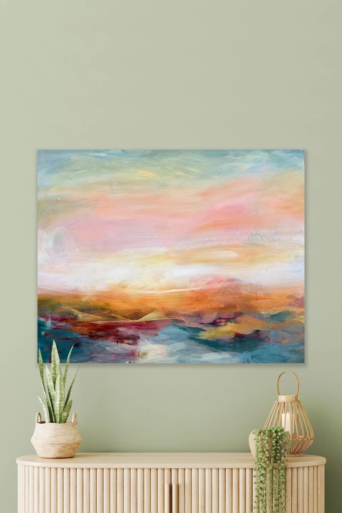 Joyful art in warm tones to enhance any room