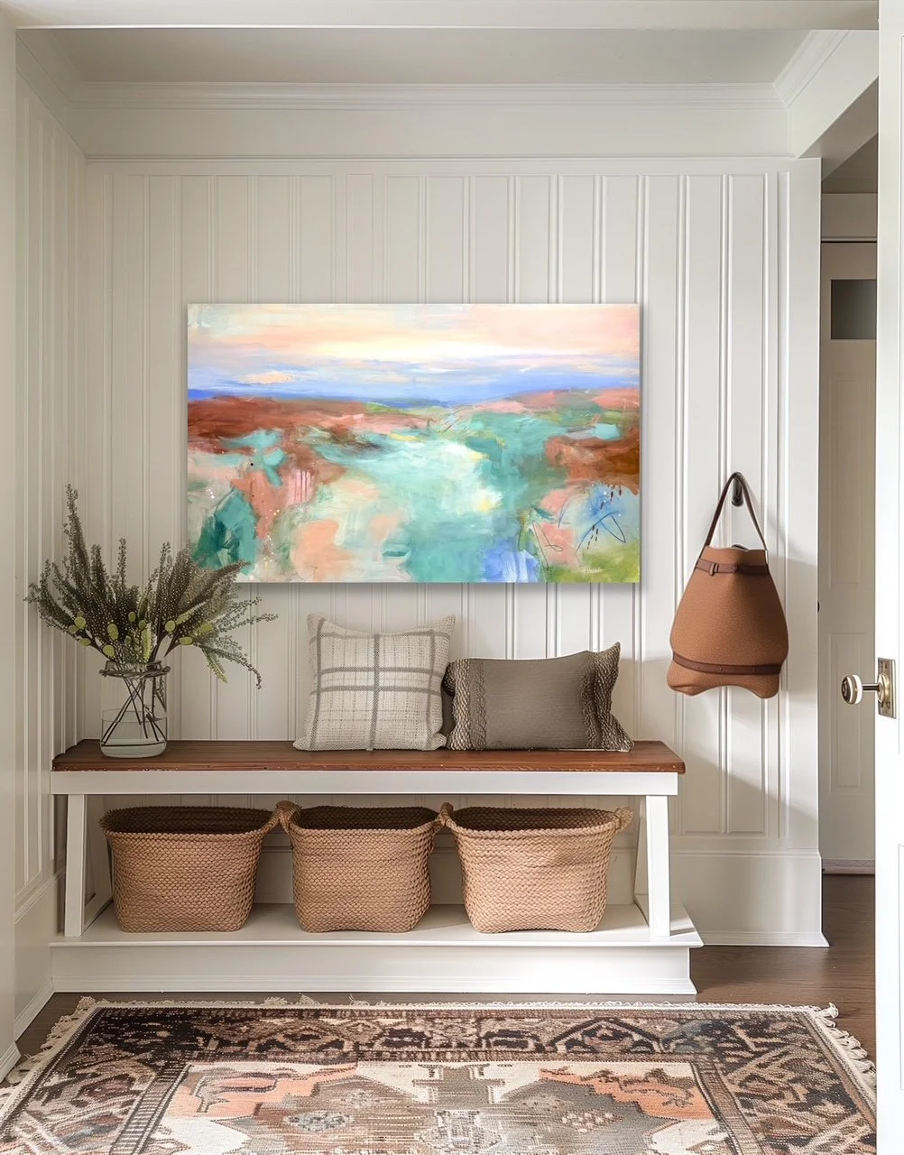 Original abstract landscape for contemporary decor