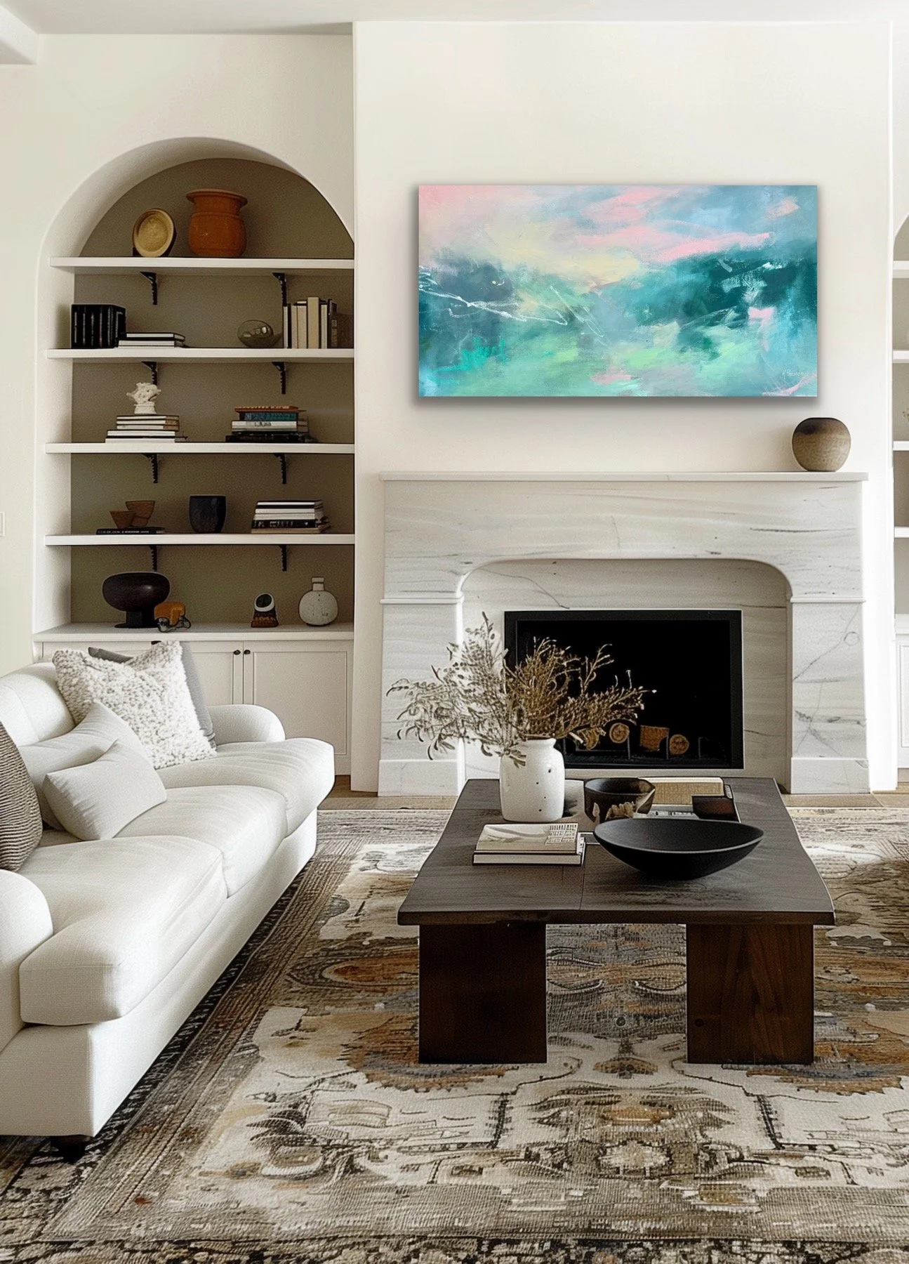 Large contemporary abstract seascape for interior designers