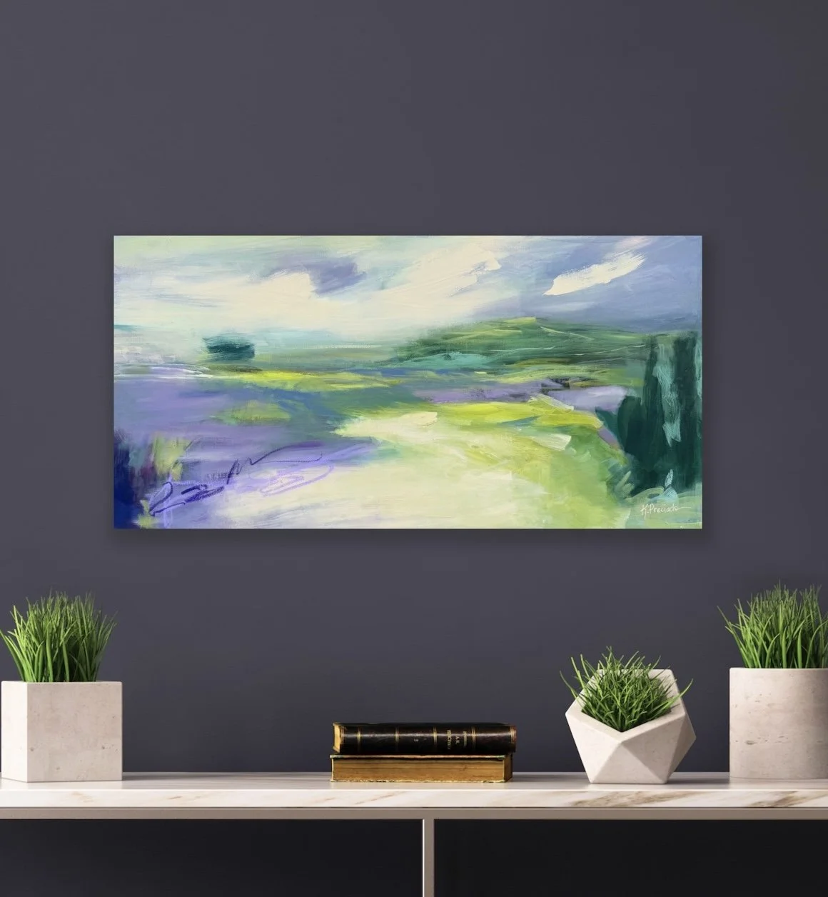 contemporary abstract landscape for the modern collector