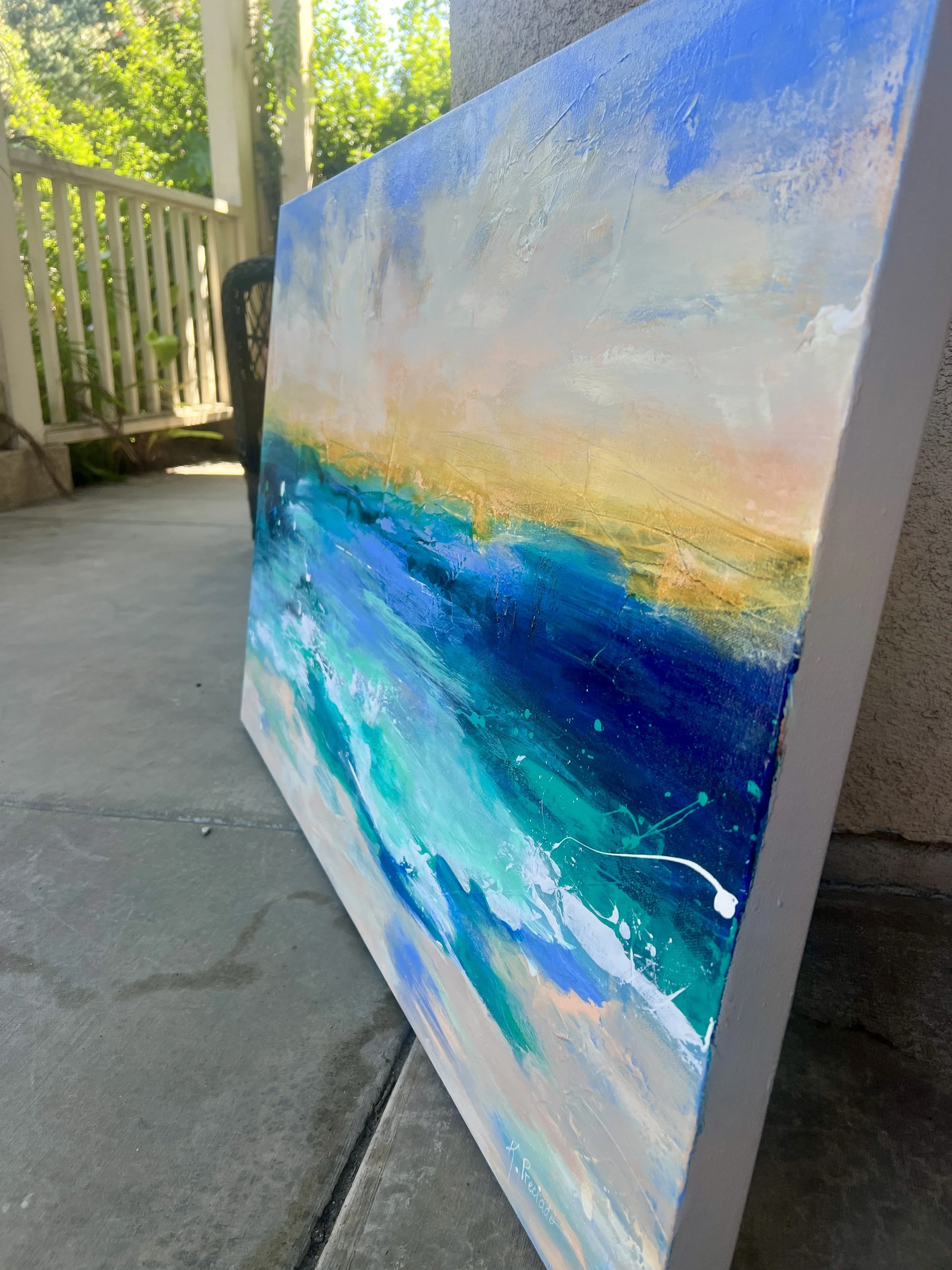close up details of artwork