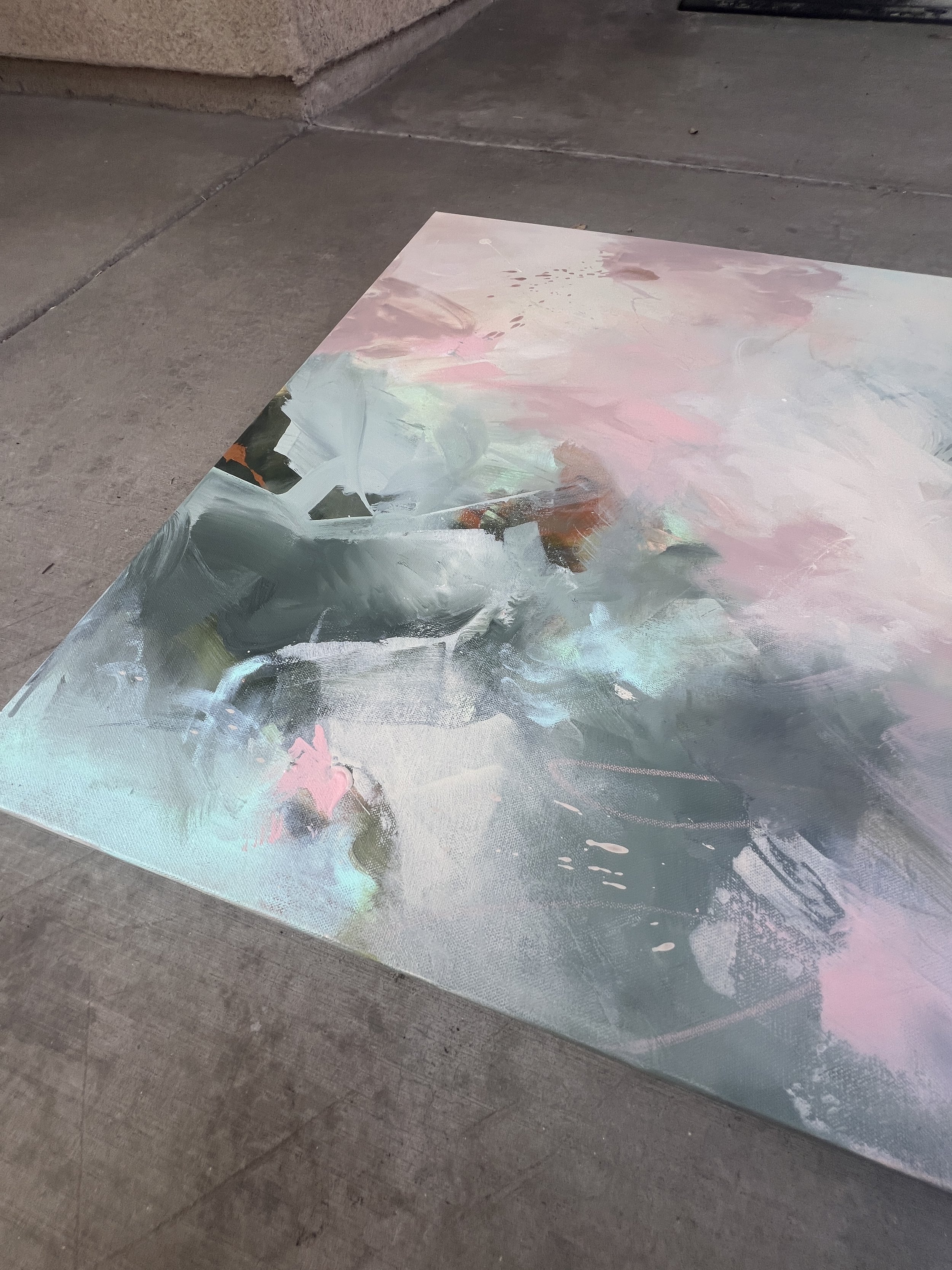 details of contemporary painting by Karla Preciado