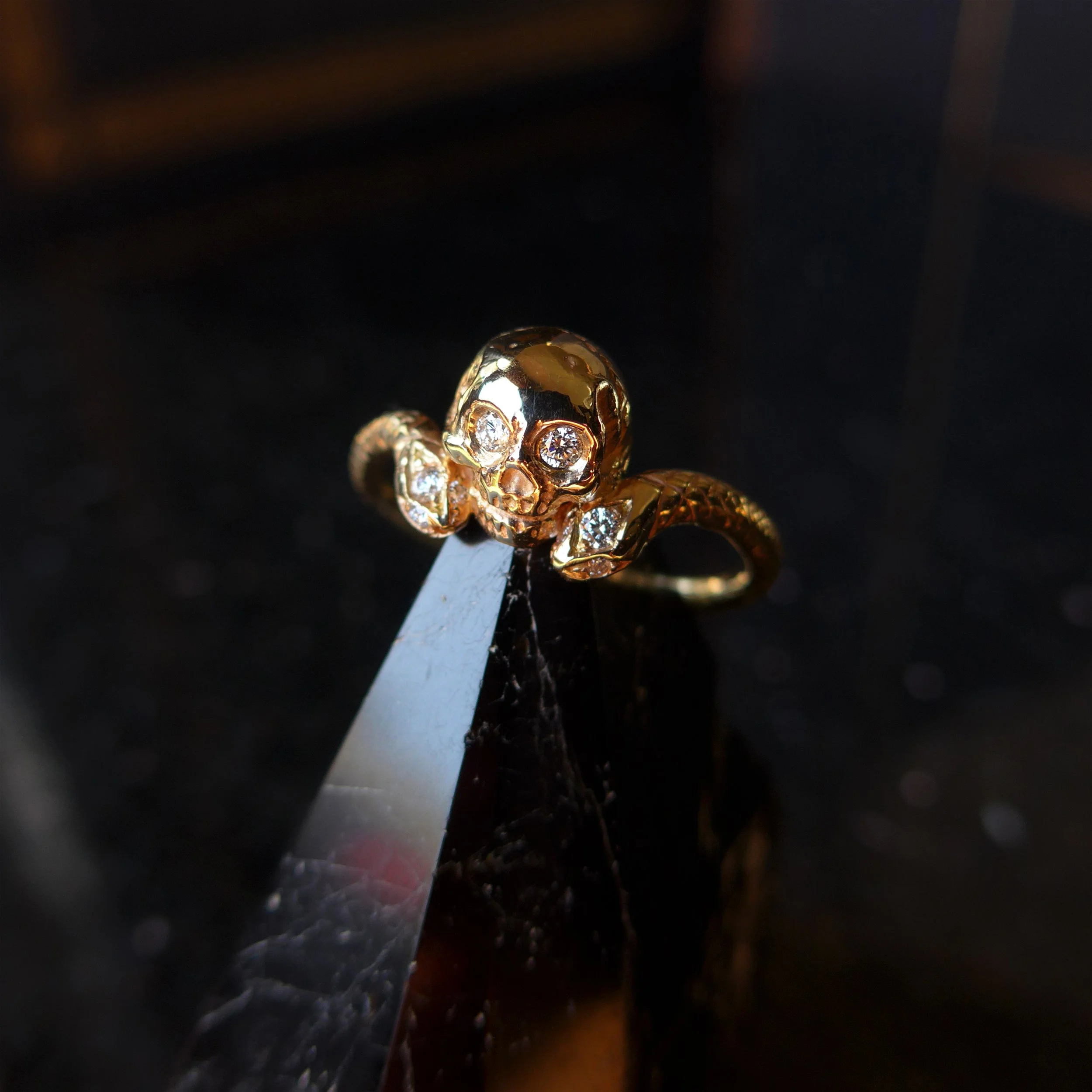 The Skull and Snakes Ring
