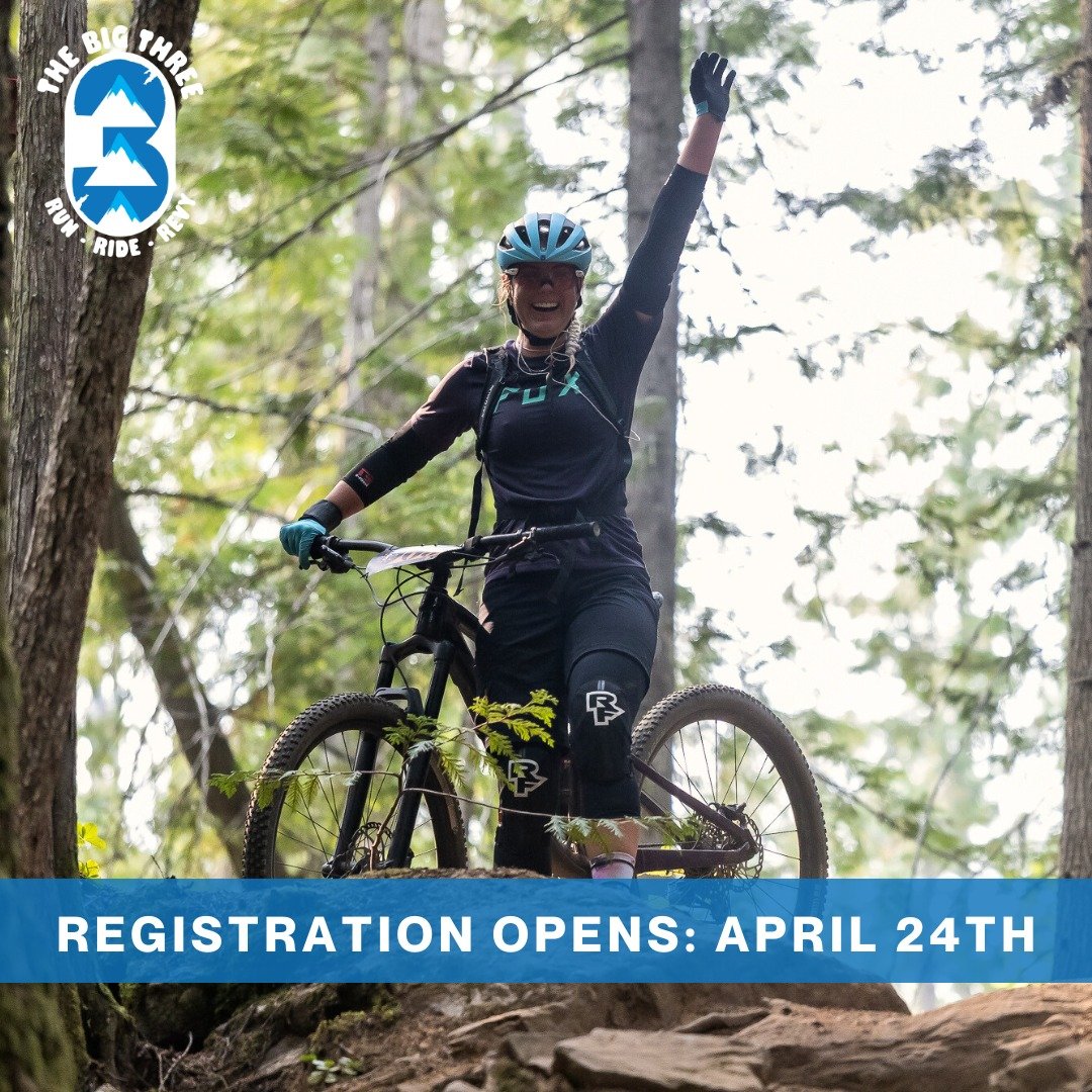 Registration for The Big Three open Wednesday, April 24th. 🏃🚴
