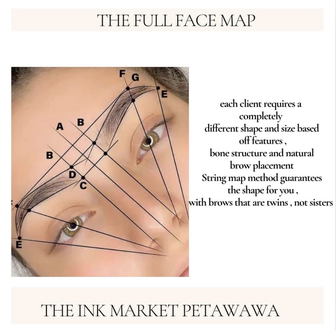 Microblading brows brow map permanent makeup