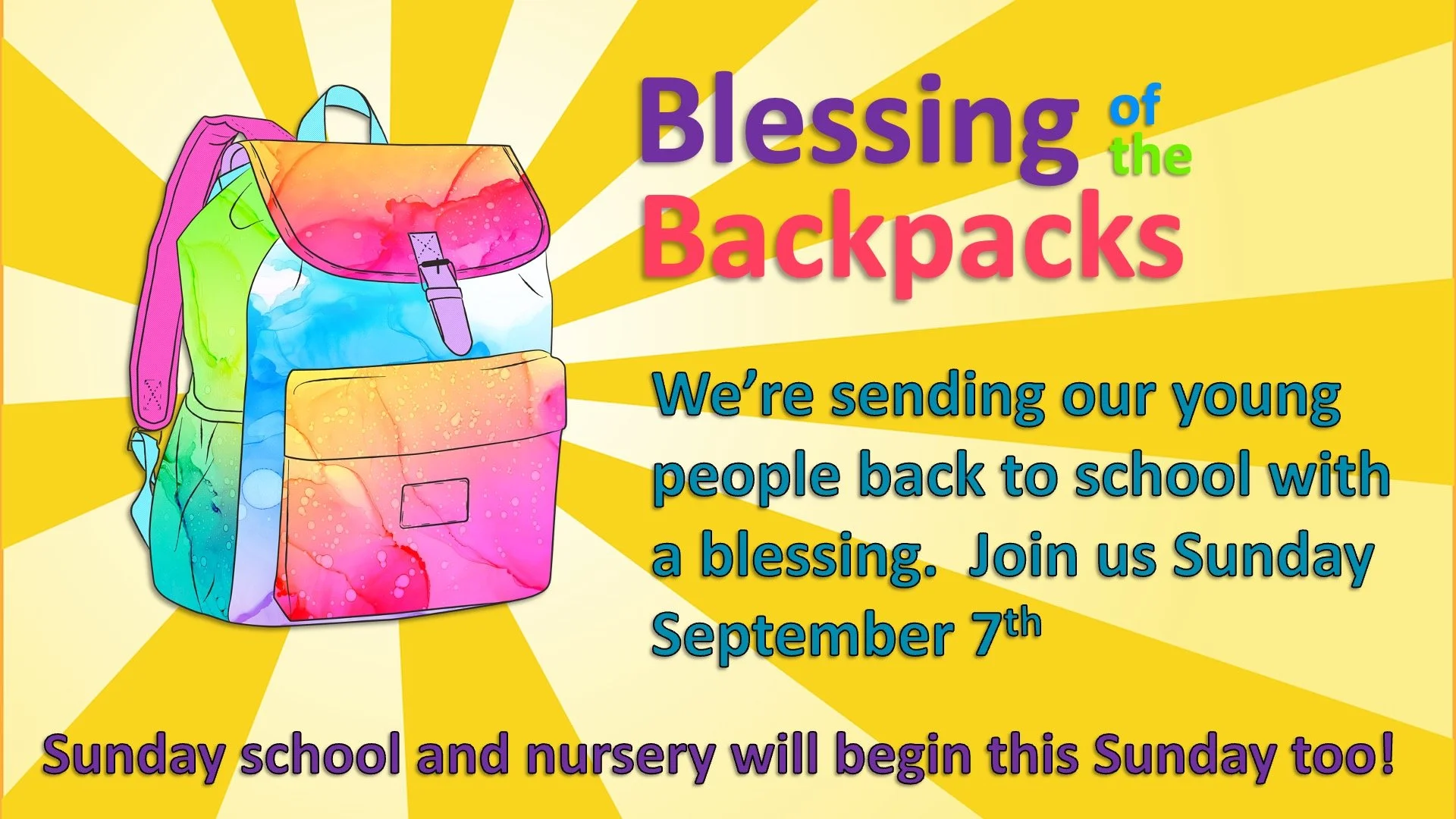 Blessing of the Backpacks