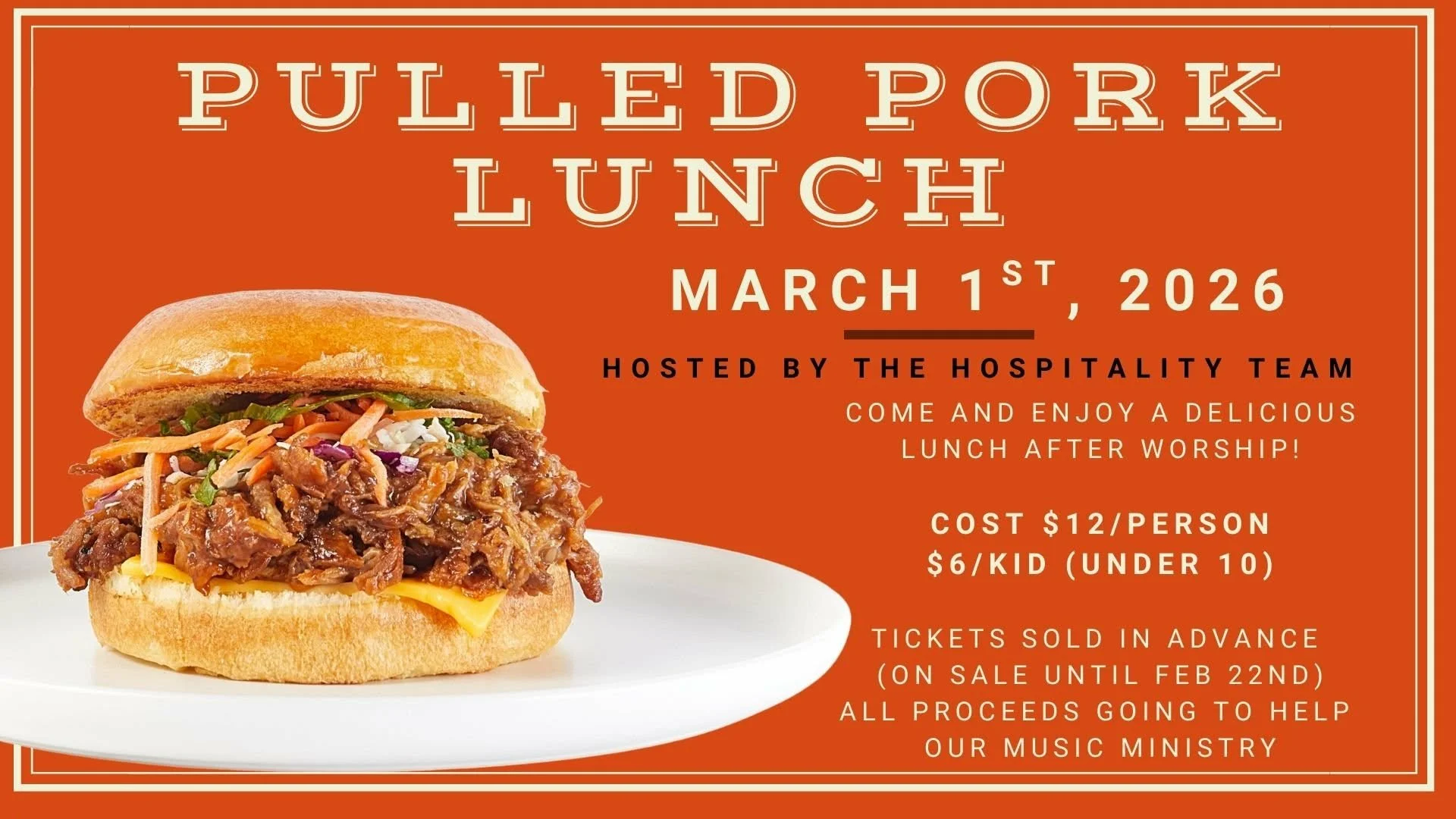 Special Pulled Pork Luncheon