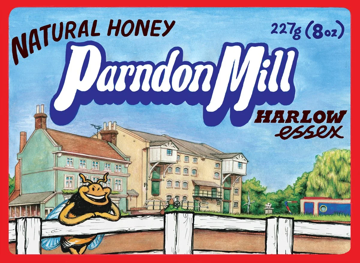Parndon Mill 'Natural Honey' jar label