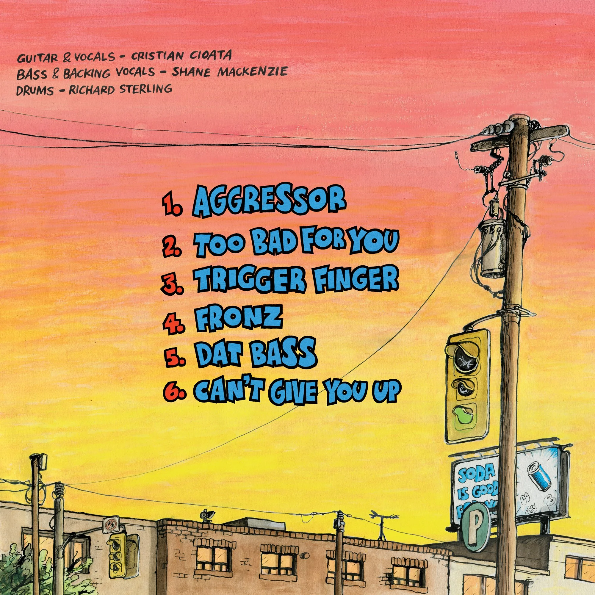 SODA 'Hot on Top', EP back cover