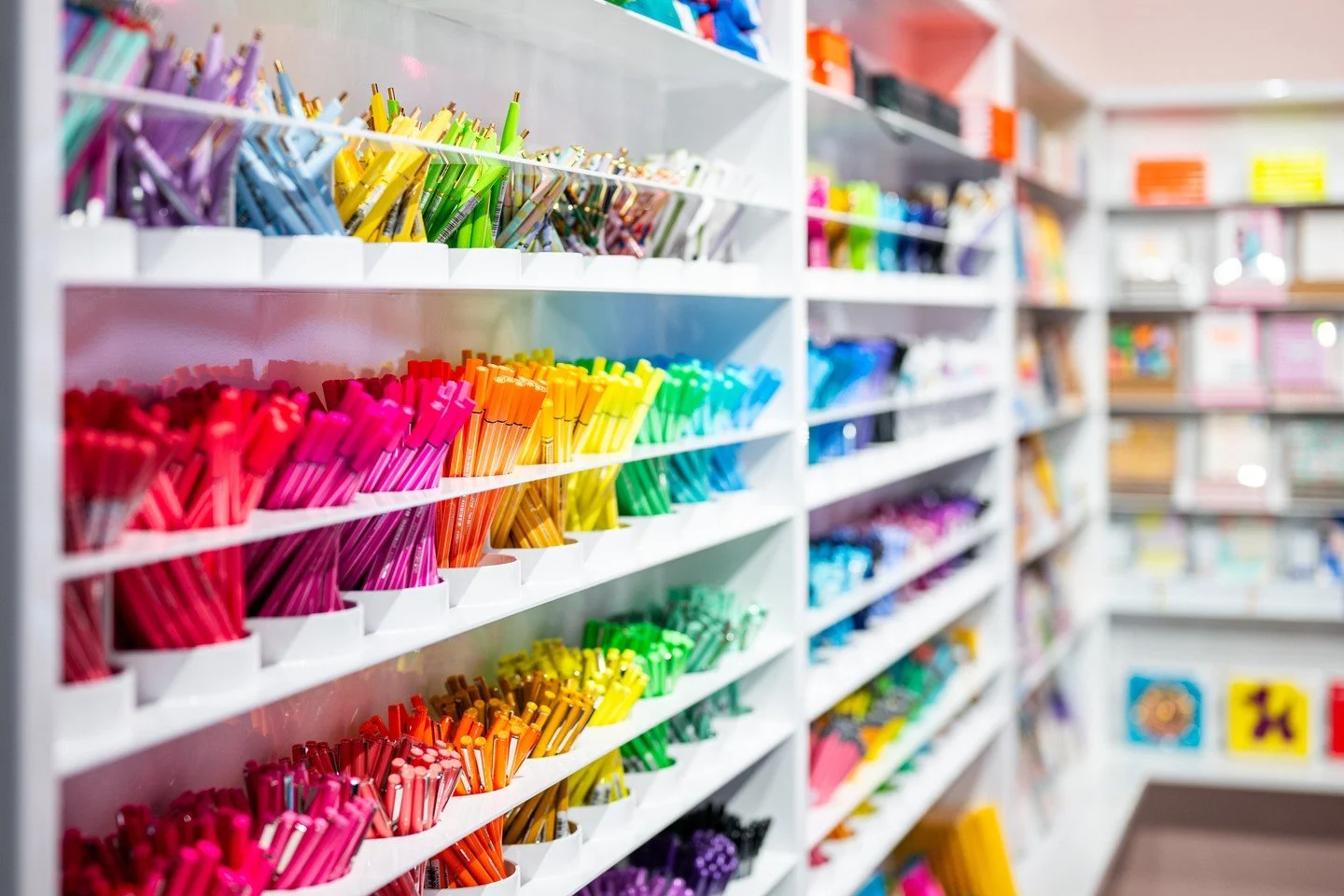 Bold, playful, and intentional.⁠
⁠
A finished view and an early mockup from the PiPH retail space design process, balancing organization of the pen collection with PiPH&rsquo;s bold color and pattern at Portland International Airport.⁠
⁠
📸 @ianjwhit