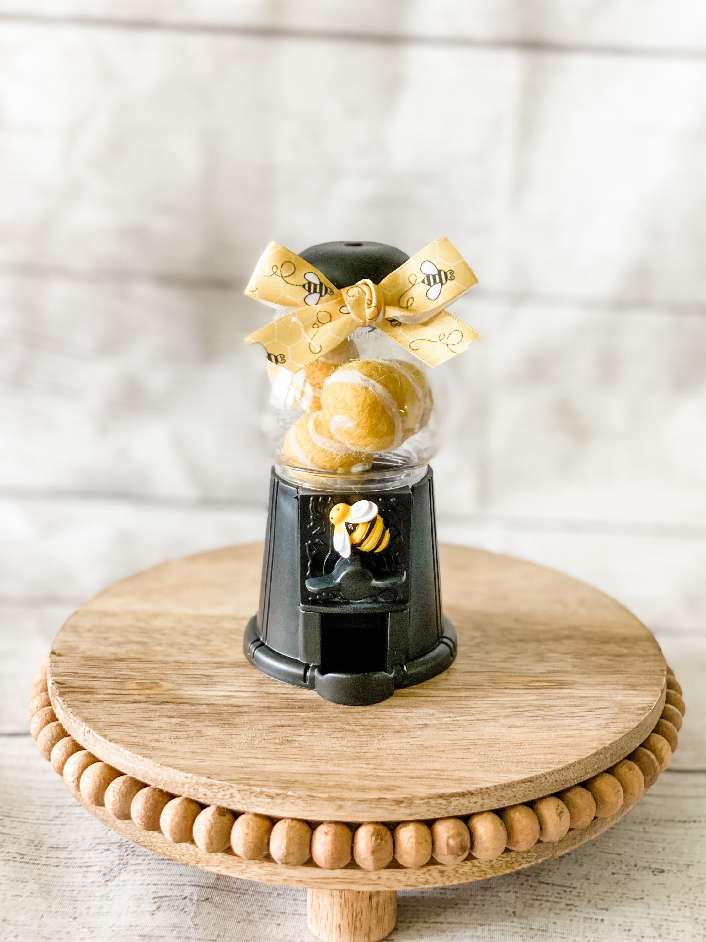 Gumball Machine, Tiered Tray Decor,Bee , Mini Gumball, YOU CHOOSE,Bee Tiered Tray Decor, Farmhouse Decor, Summer Decor, Honey Bee