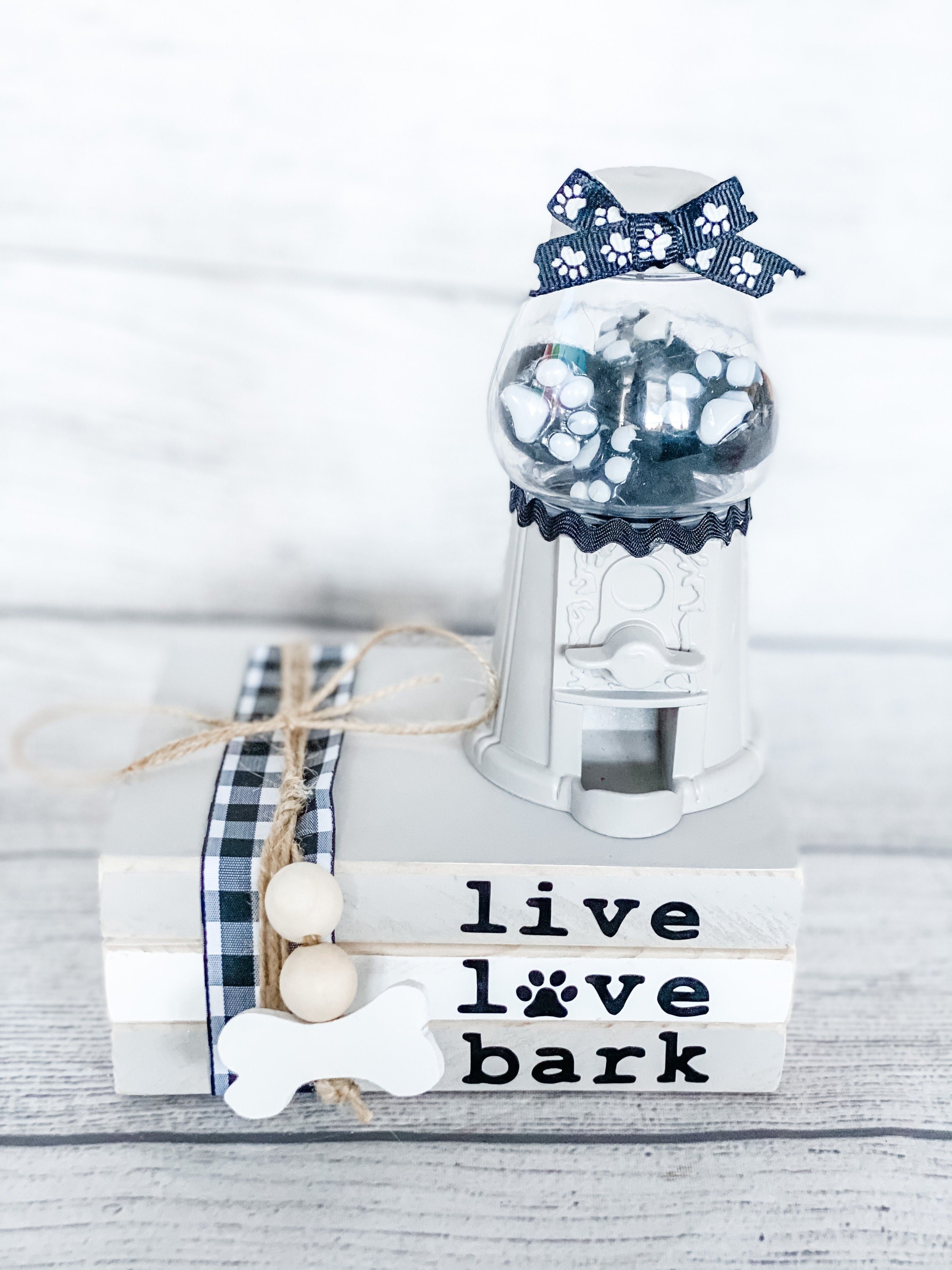 Gumball Machine, Tiered Tray Decor, Dog Decor, MINI Gumball, YOU CHOOSE,Dog Tiered Tray Decor, Farmhouse Decor