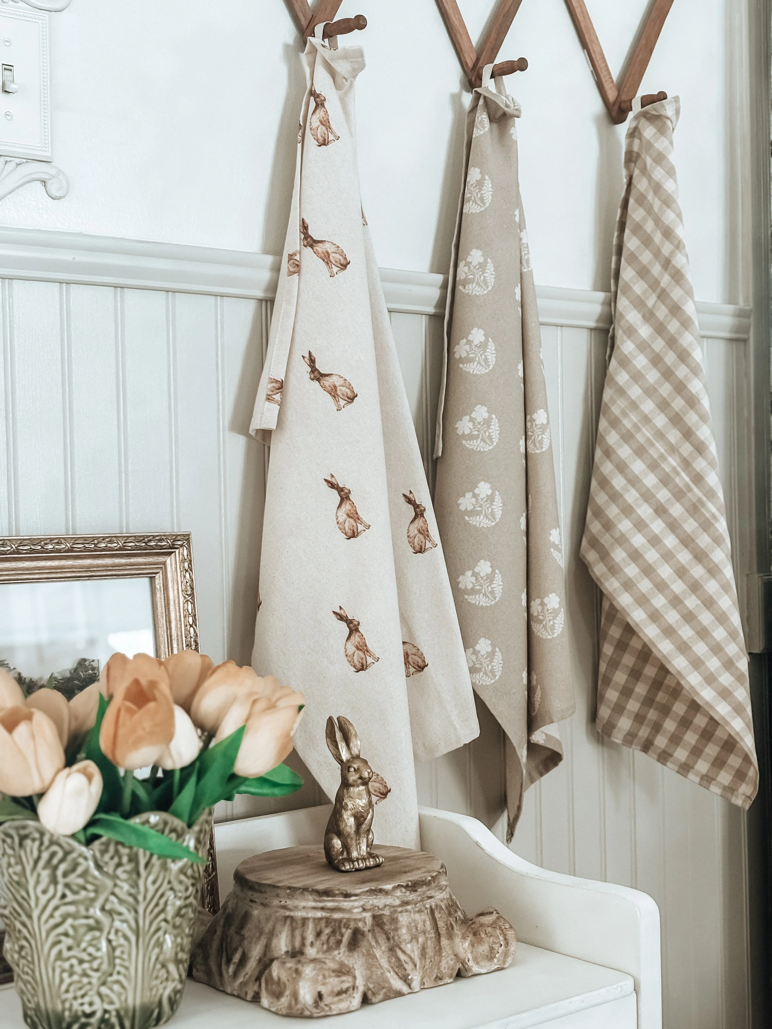 Rabbit & Linen Tea Towels – Set of 3